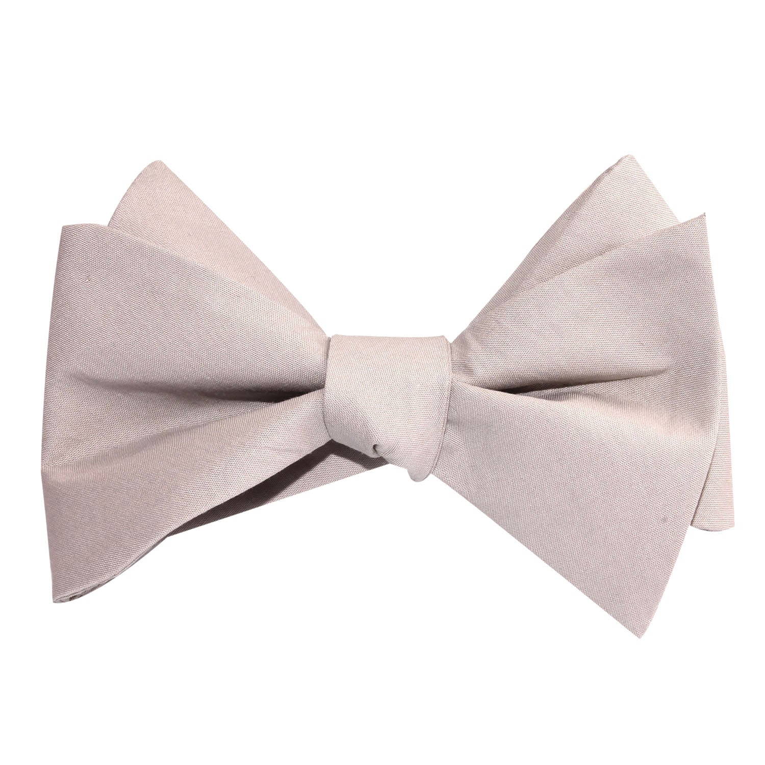 Gainsboro Light Gray Cotton Self Tie Bow Tie - Image 2
