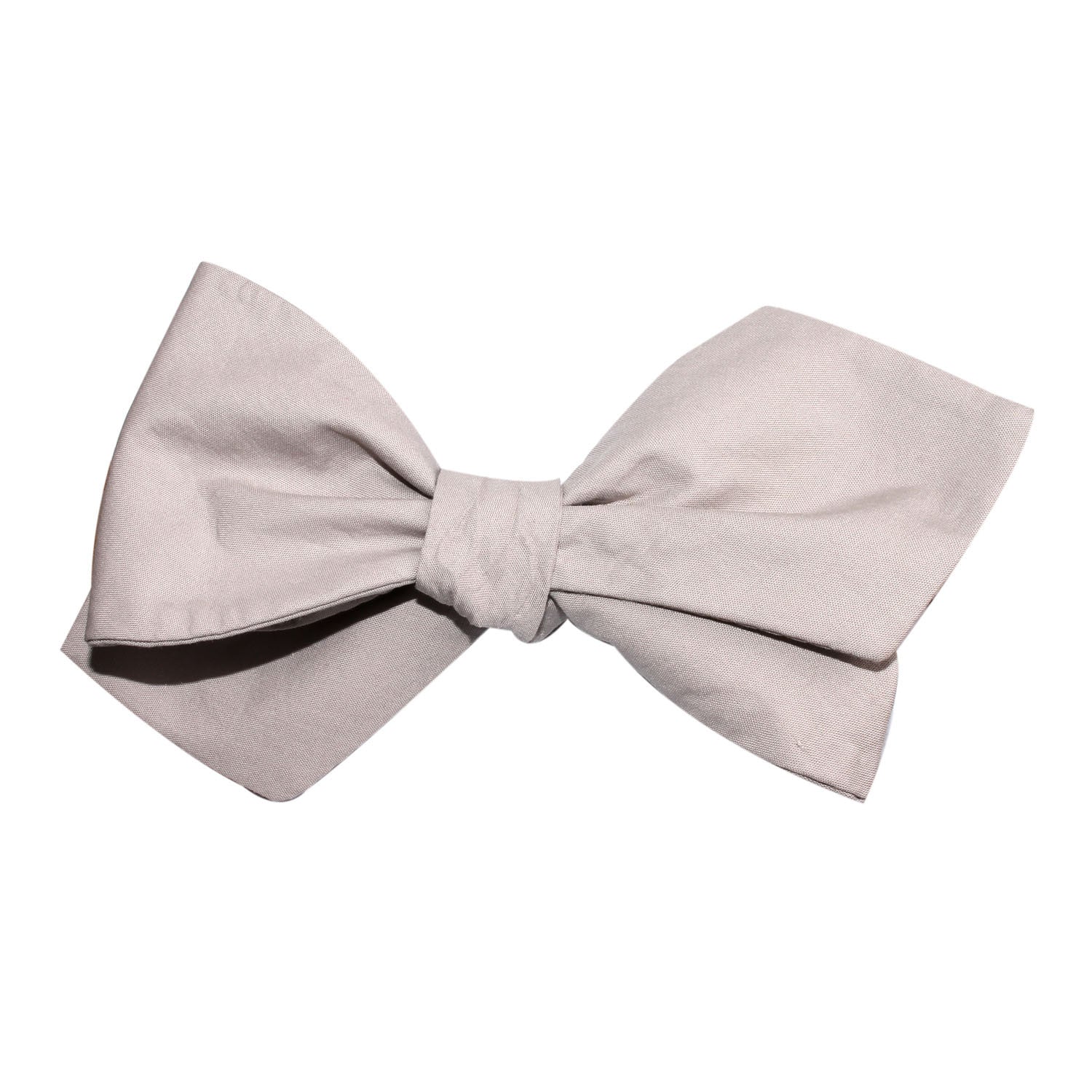 Gainsboro Light Gray Cotton Self Tie Diamond Tip Bow Tie - Image 2