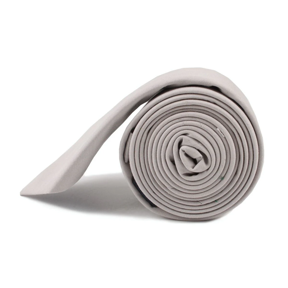 Gainsboro Light Gray Cotton Skinny Tie - Image 3