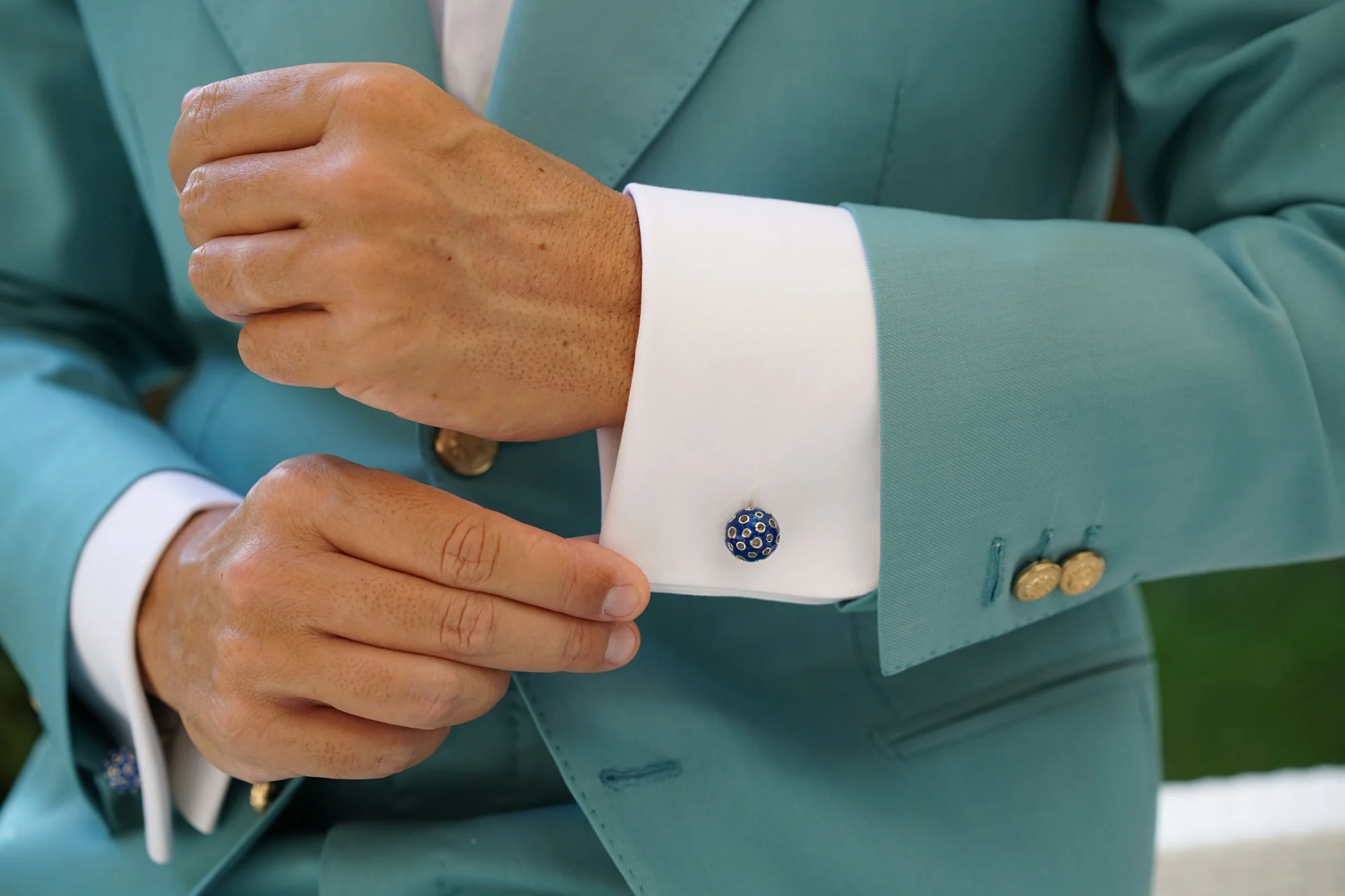 Blue Dragon Egg Cufflinks - Image 9