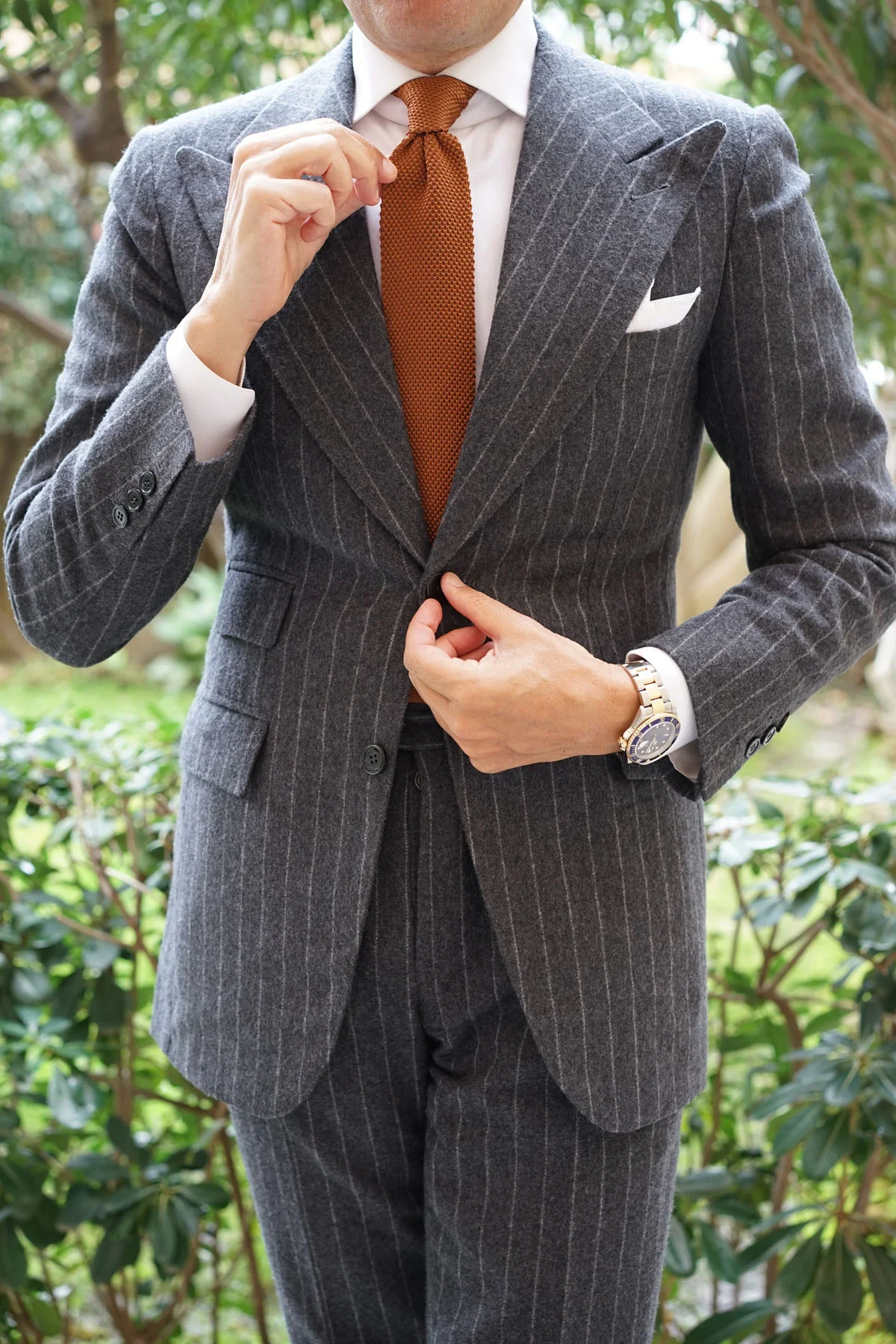 Giamatti Golden Brown Knitted Tie - Image 6
