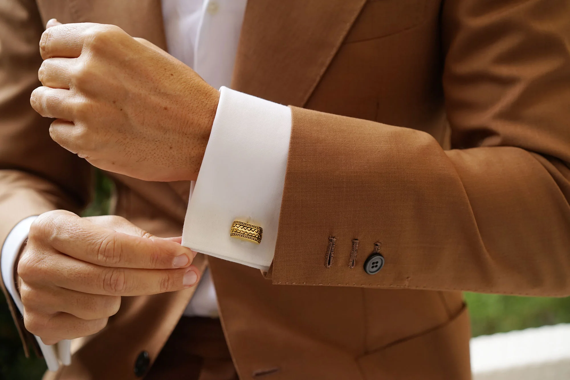 Gold Roman Epicurus Cufflinks - Image 6