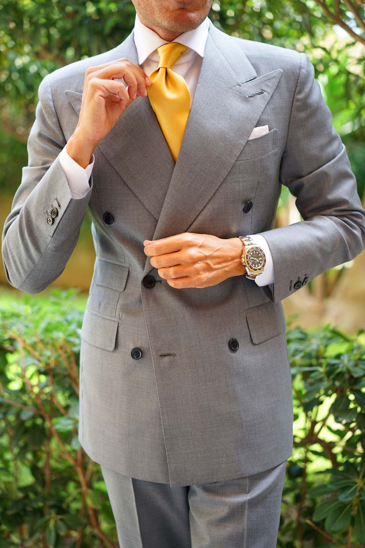 Gold Satin Necktie - Image 19