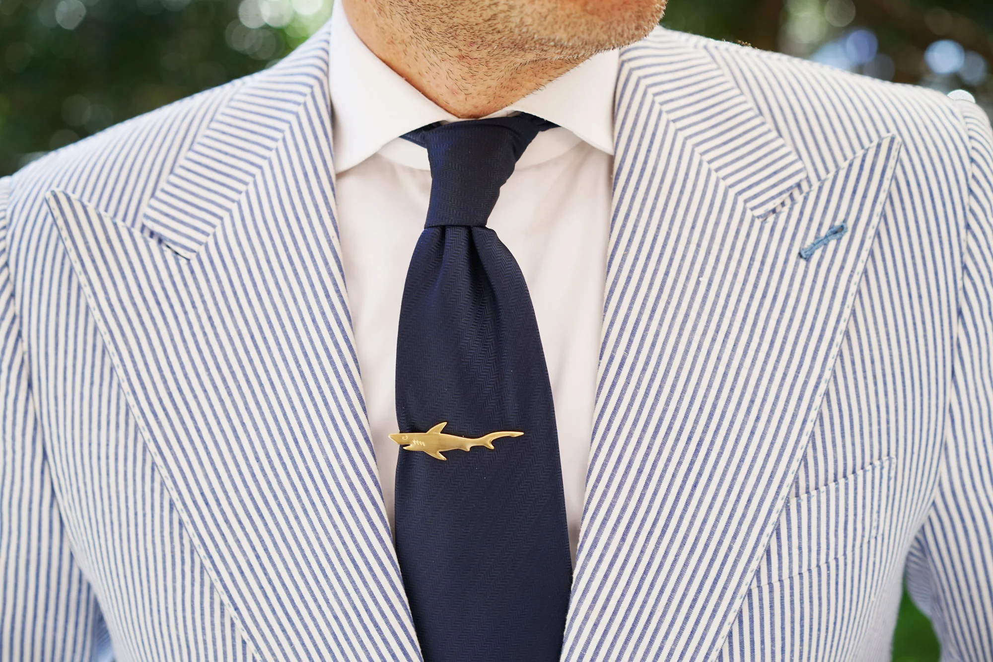 Gold Shark Tie Bar - Image 7