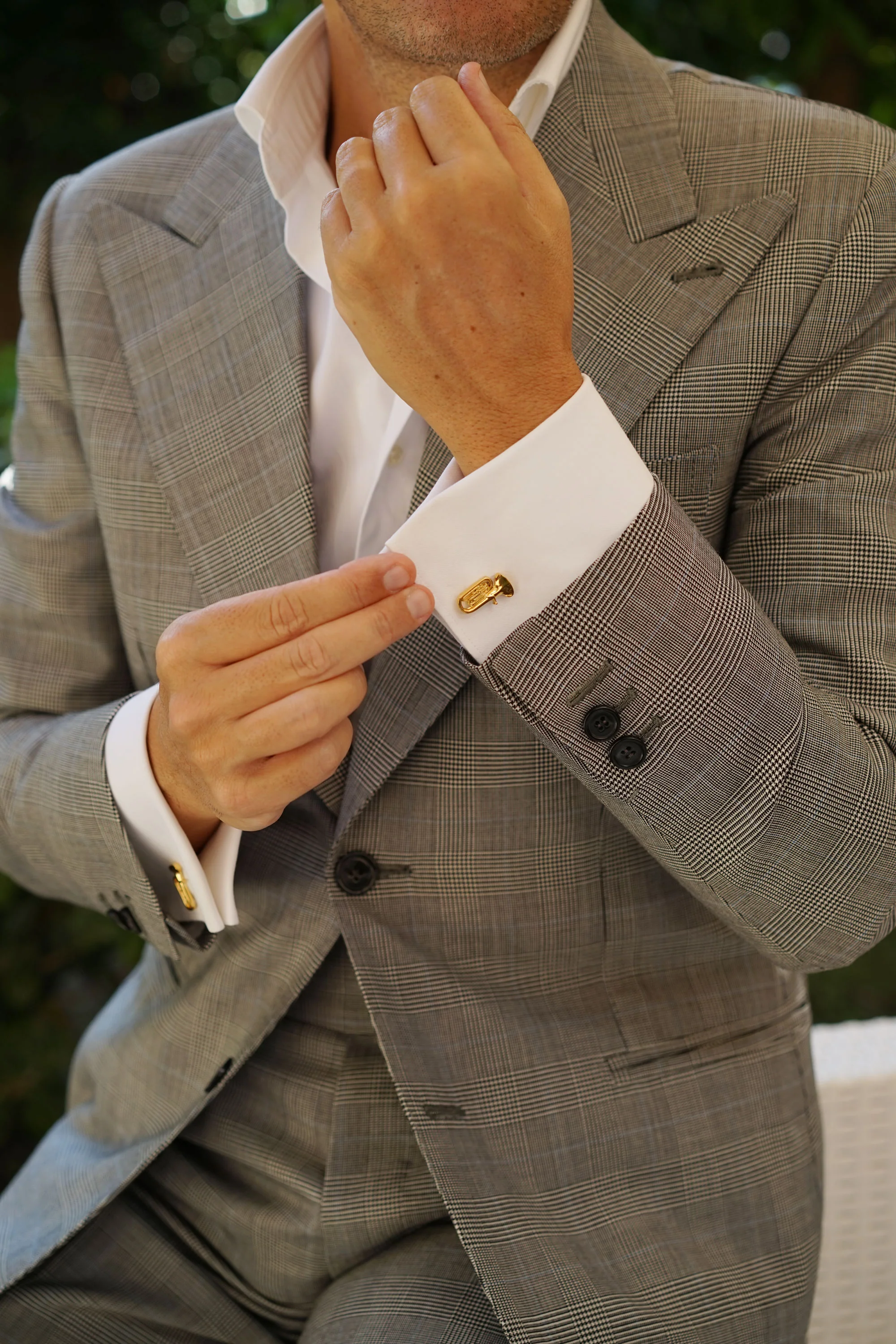 Gold Tuba Cufflinks - Image 4