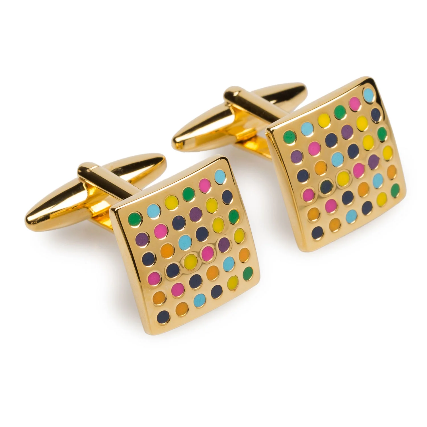 Gold Venice Confetti Cufflinks - Image 2