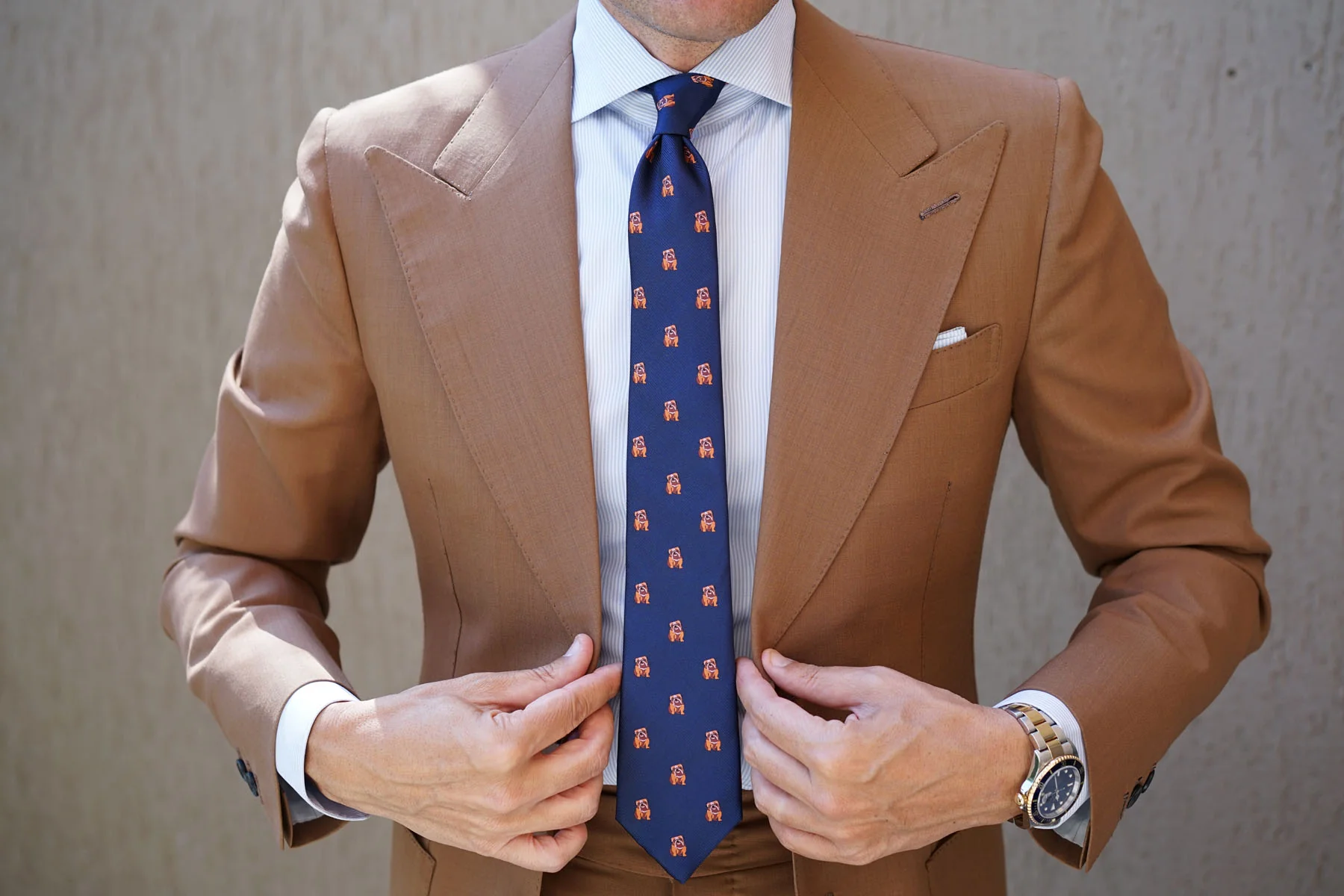Golden Bulldog Skinny Tie - Image 8
