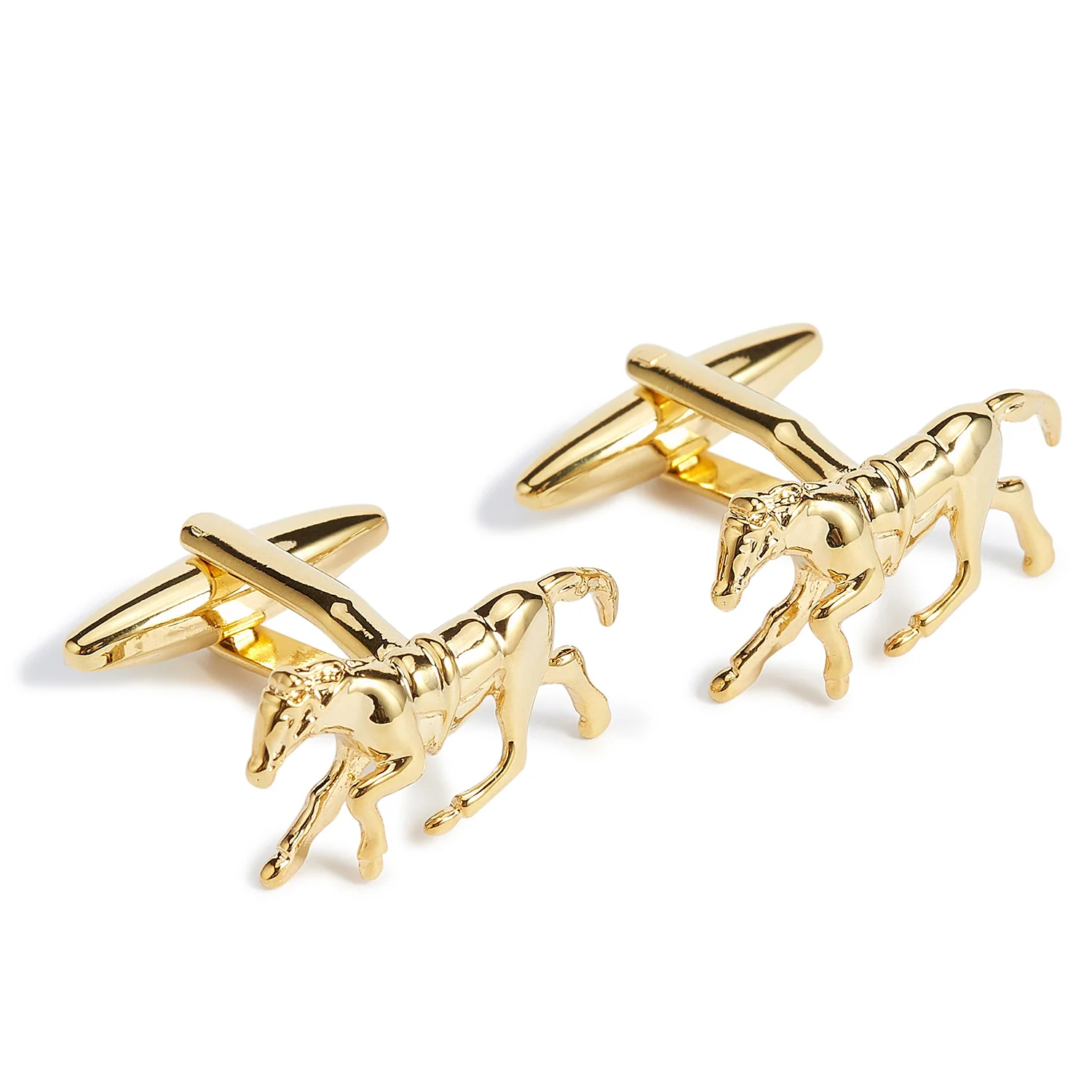 Golden Racehorse Cufflinks - Image 2