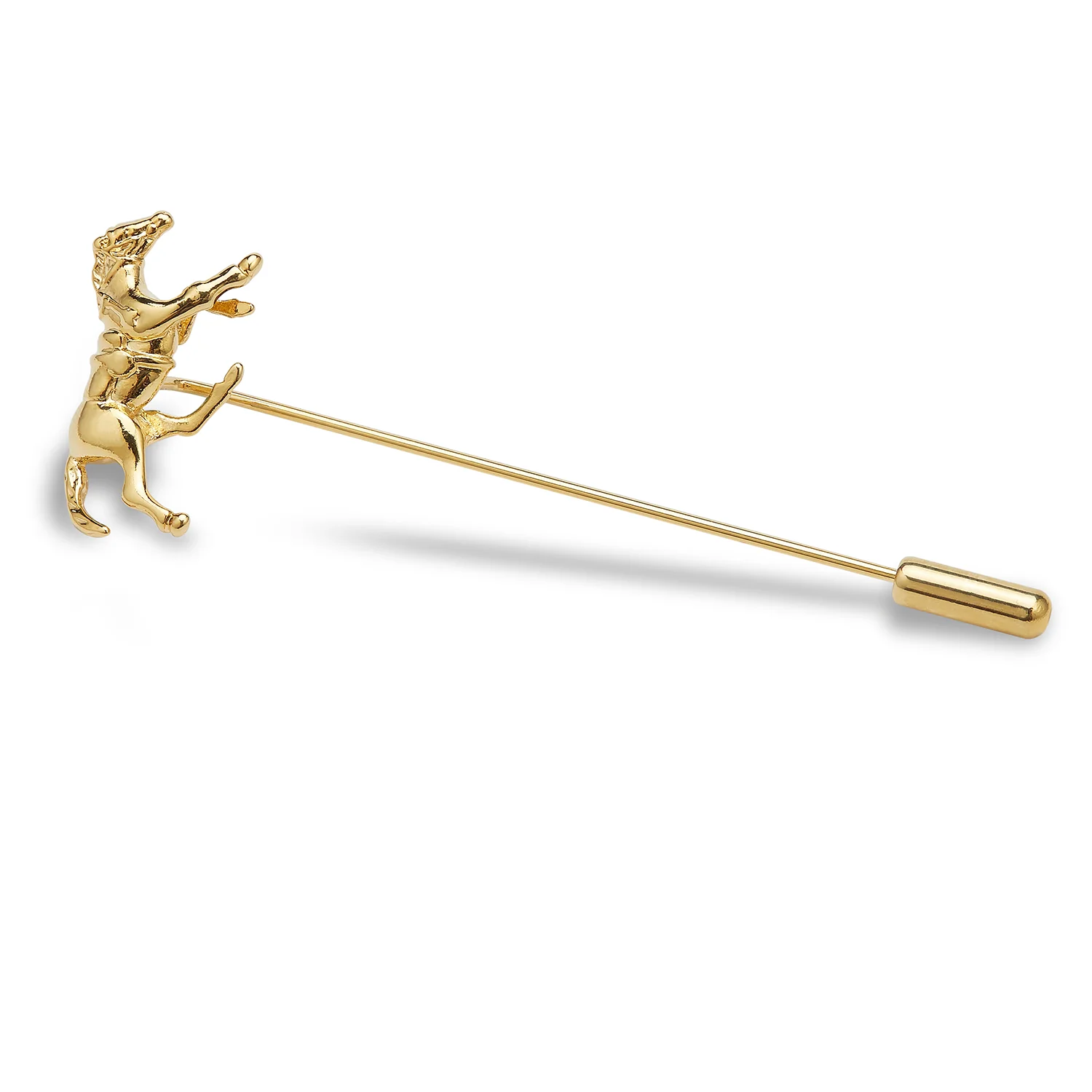 Golden Racehorse Lapel Pin