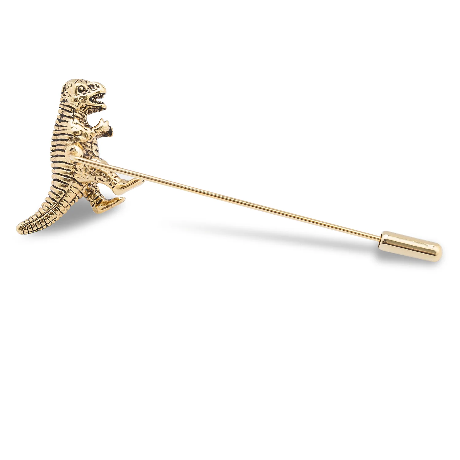 Golden T-Rex Lapel Pin - Image 2