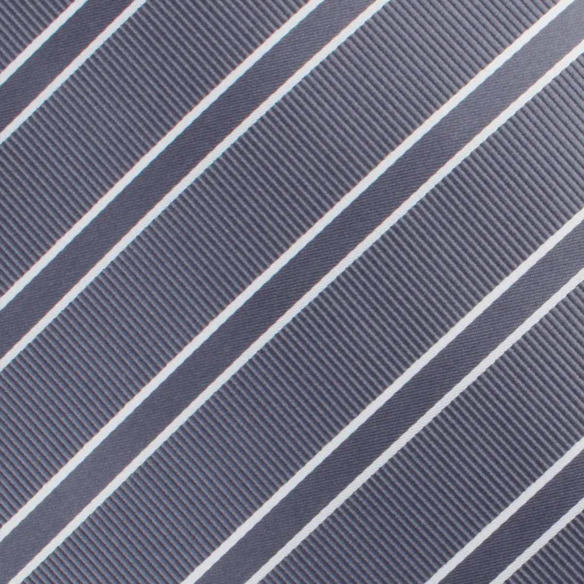 Graphite Charcoal Grey Double Stripe Kids Bow Tie - Image 2