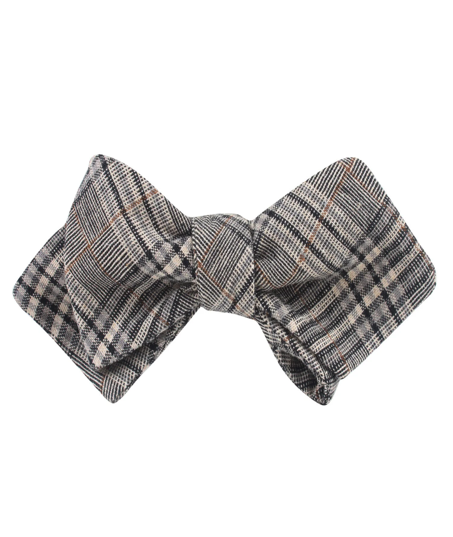 Gray Glenurquhart Linen Diamond Self Bow Tie - Image 2