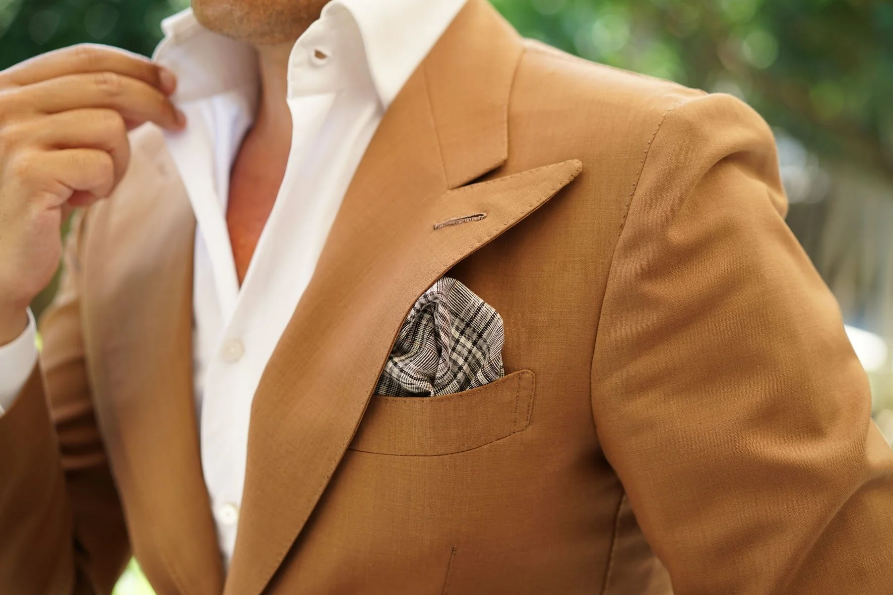 Gray Glenurquhart Linen Pocket Square - Image 5