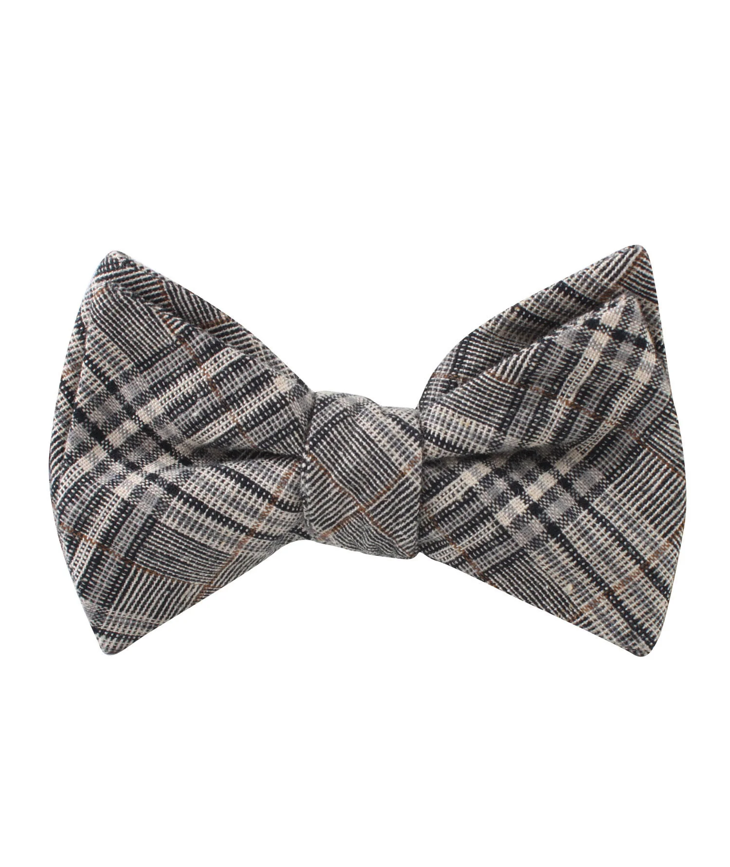 Gray Glenurquhart Linen Self Bow Tie - Image 2