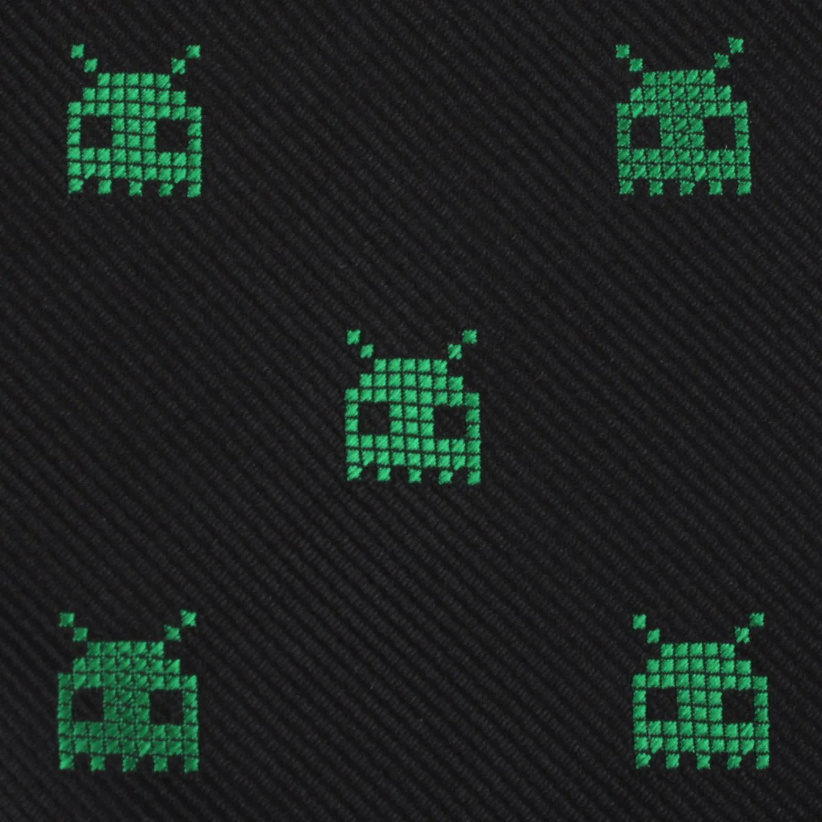 Green Pixel Creature Pocket Square - Image 2