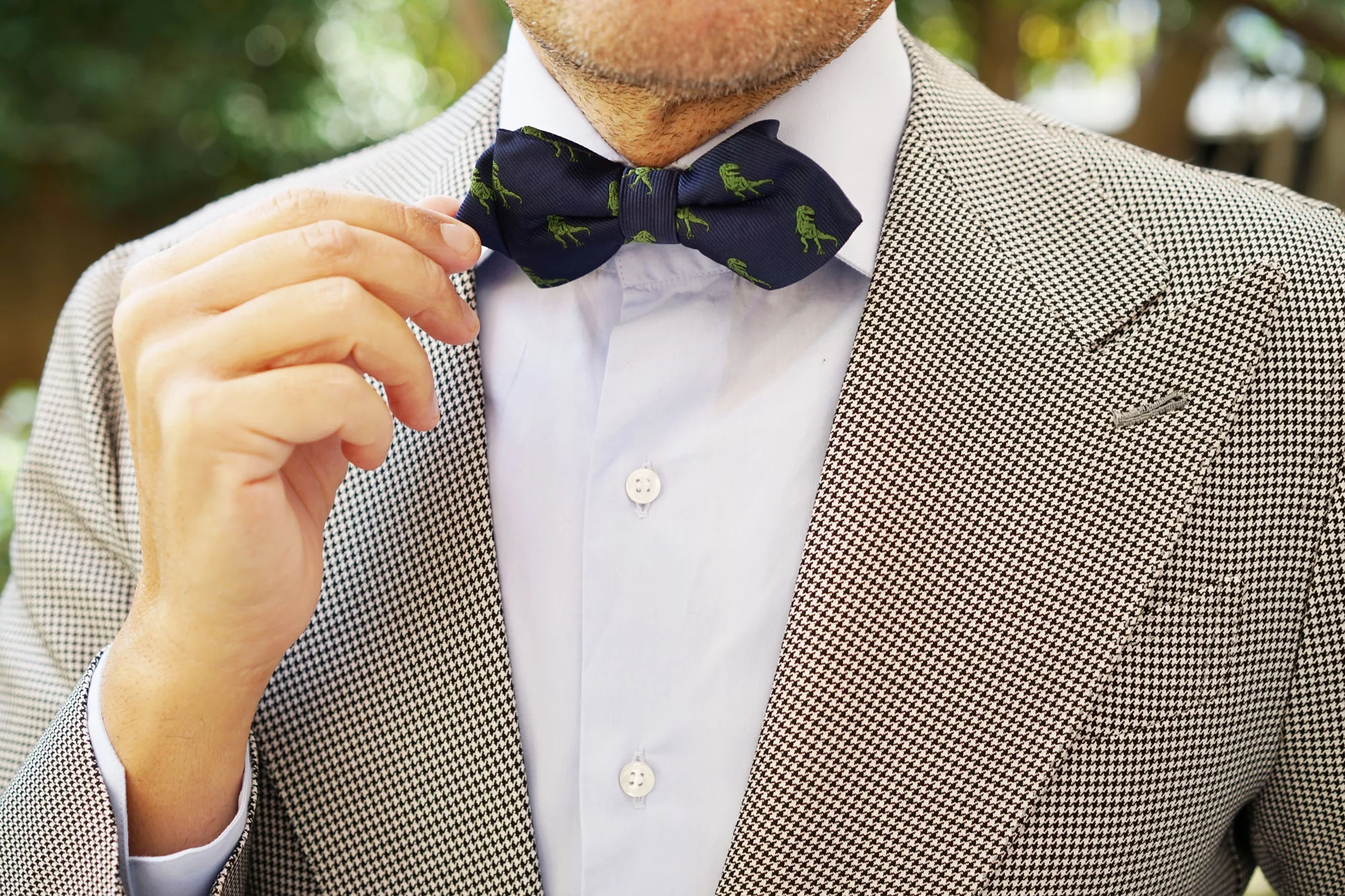 Green T-Rex Dinosaur Diamond Bow Tie - Image 10