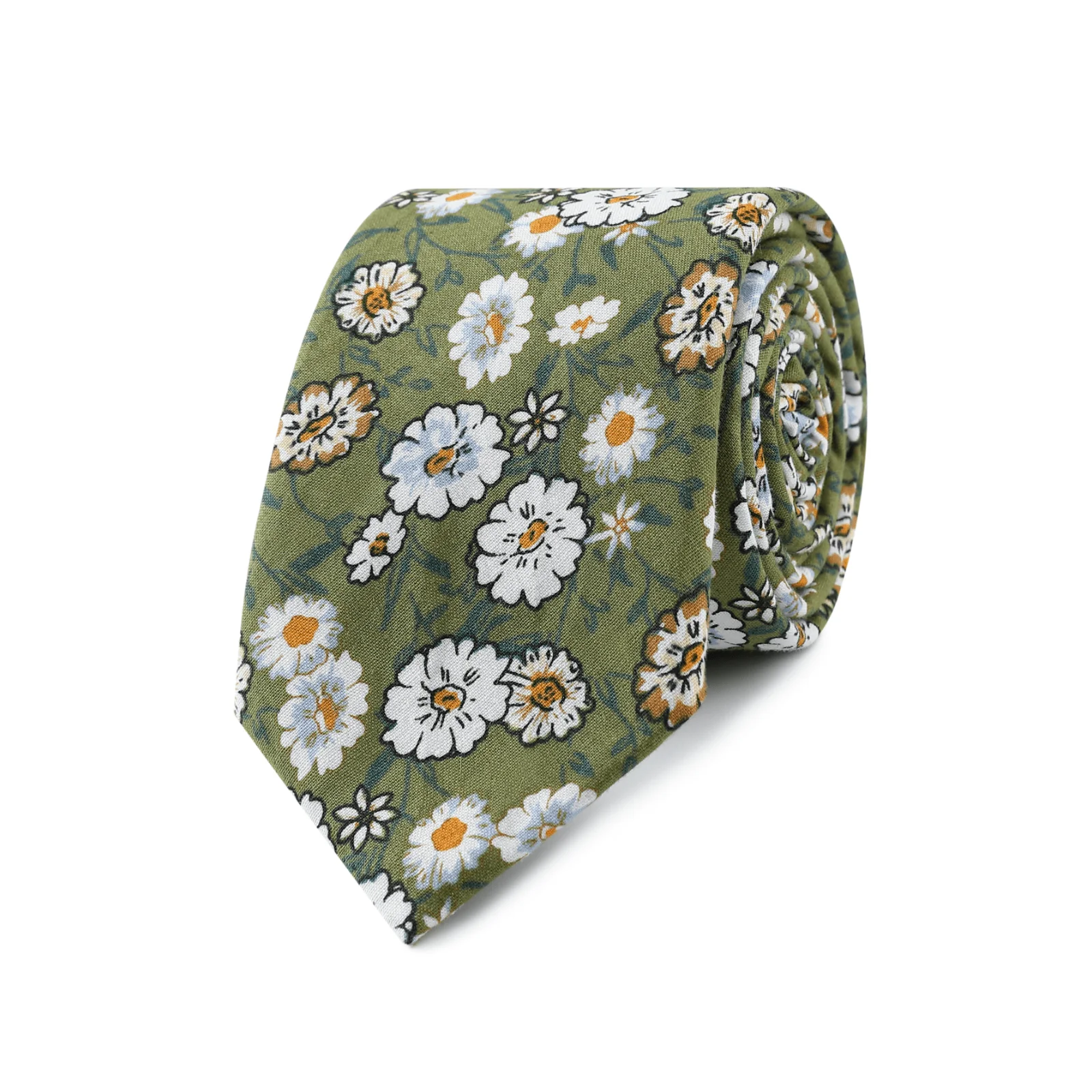 Greenfield Daisy Floral Skinny Tie - Image 2