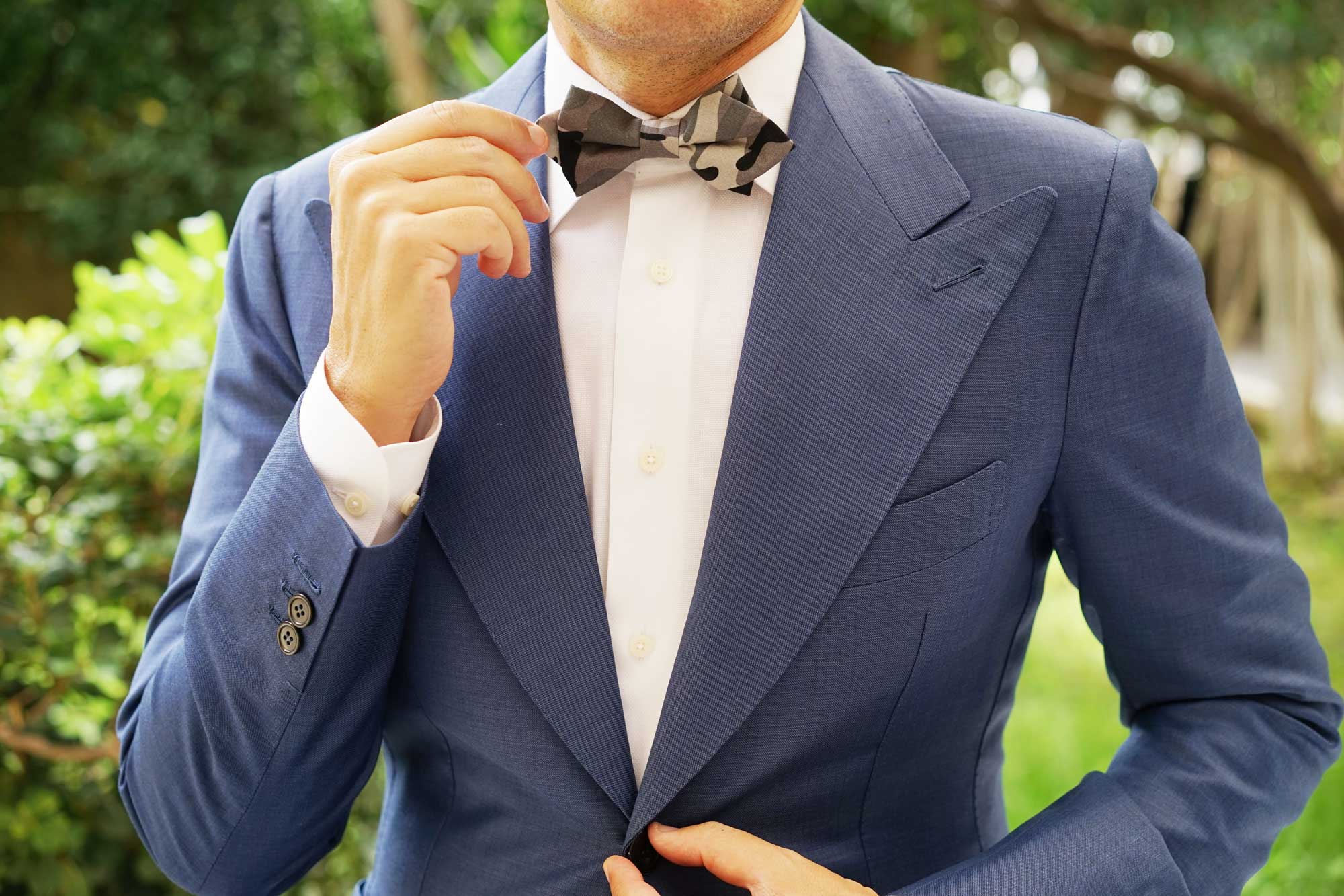 Grey Camo Diamond Bow Tie - Image 6