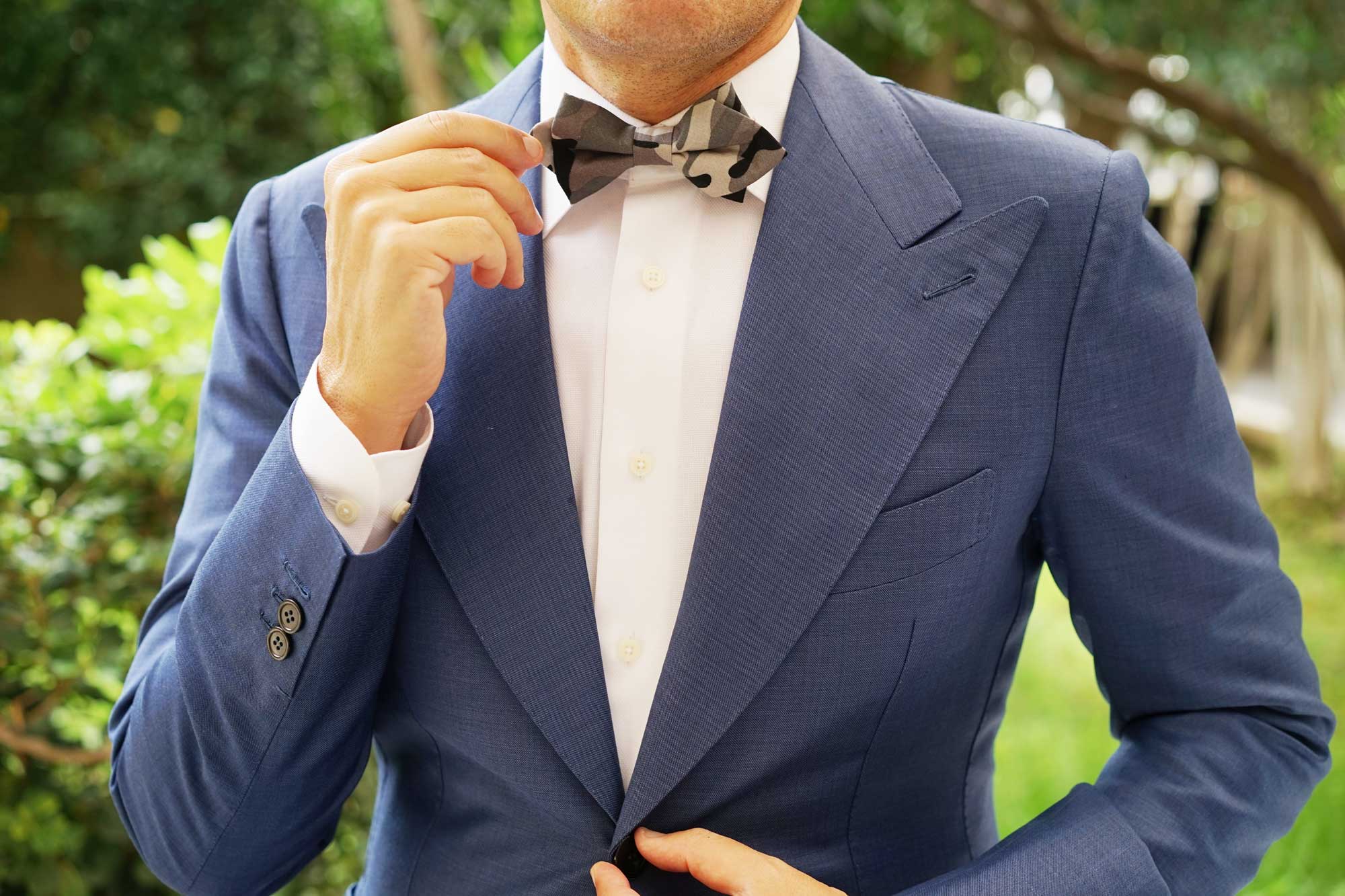 Grey Camo Diamond Bow Tie - Image 7