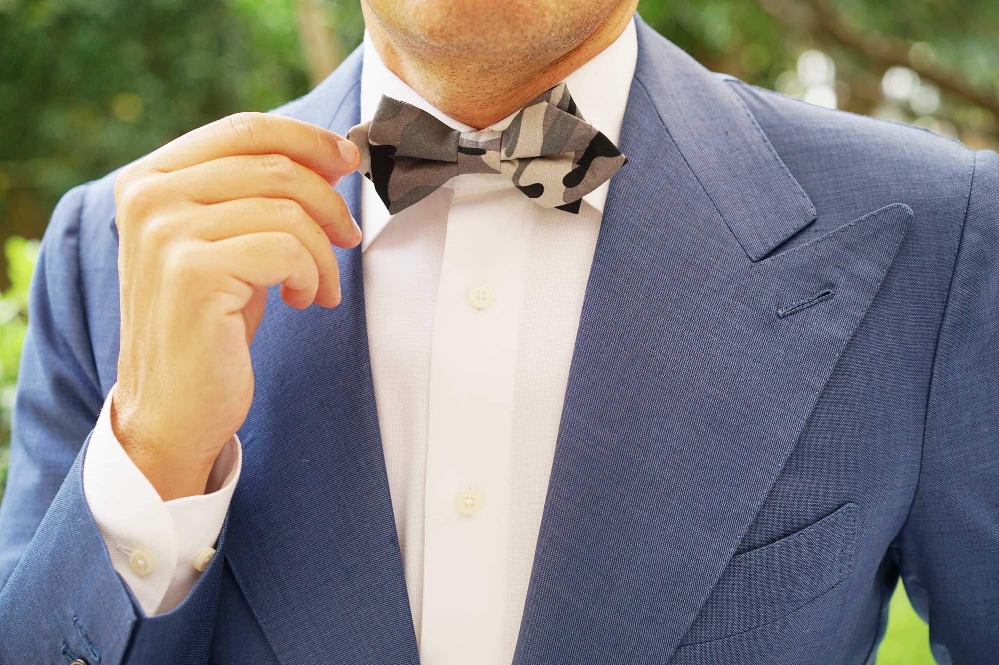 Grey Camo Diamond Bow Tie - Image 8