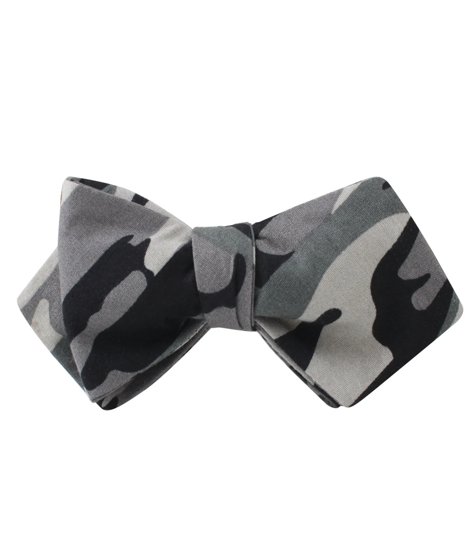 Grey Camo Diamond Self Bow Tie - Image 2
