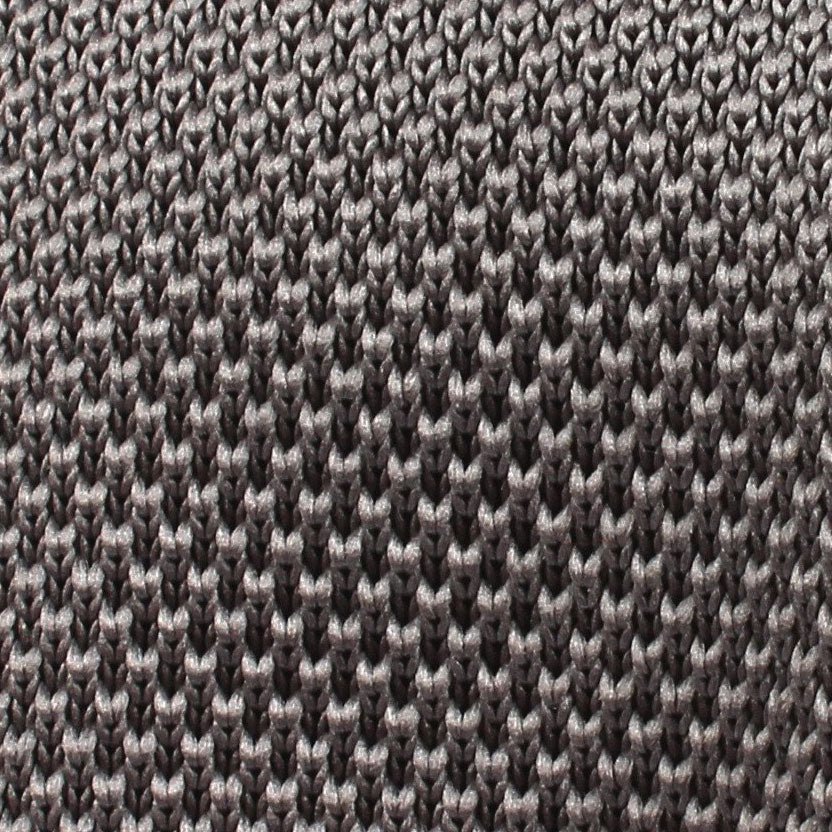 Grey Knitted Tie - Image 2