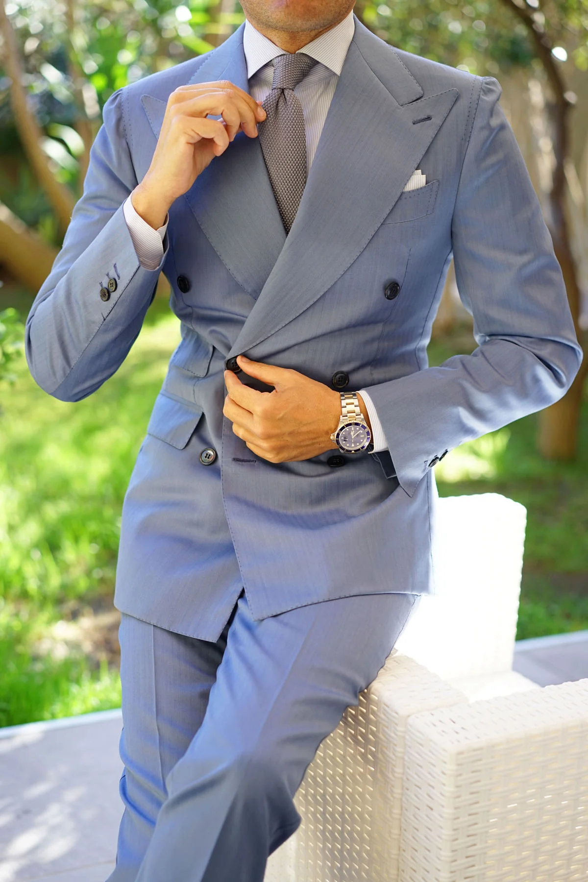 Grey Knitted Tie - Image 8