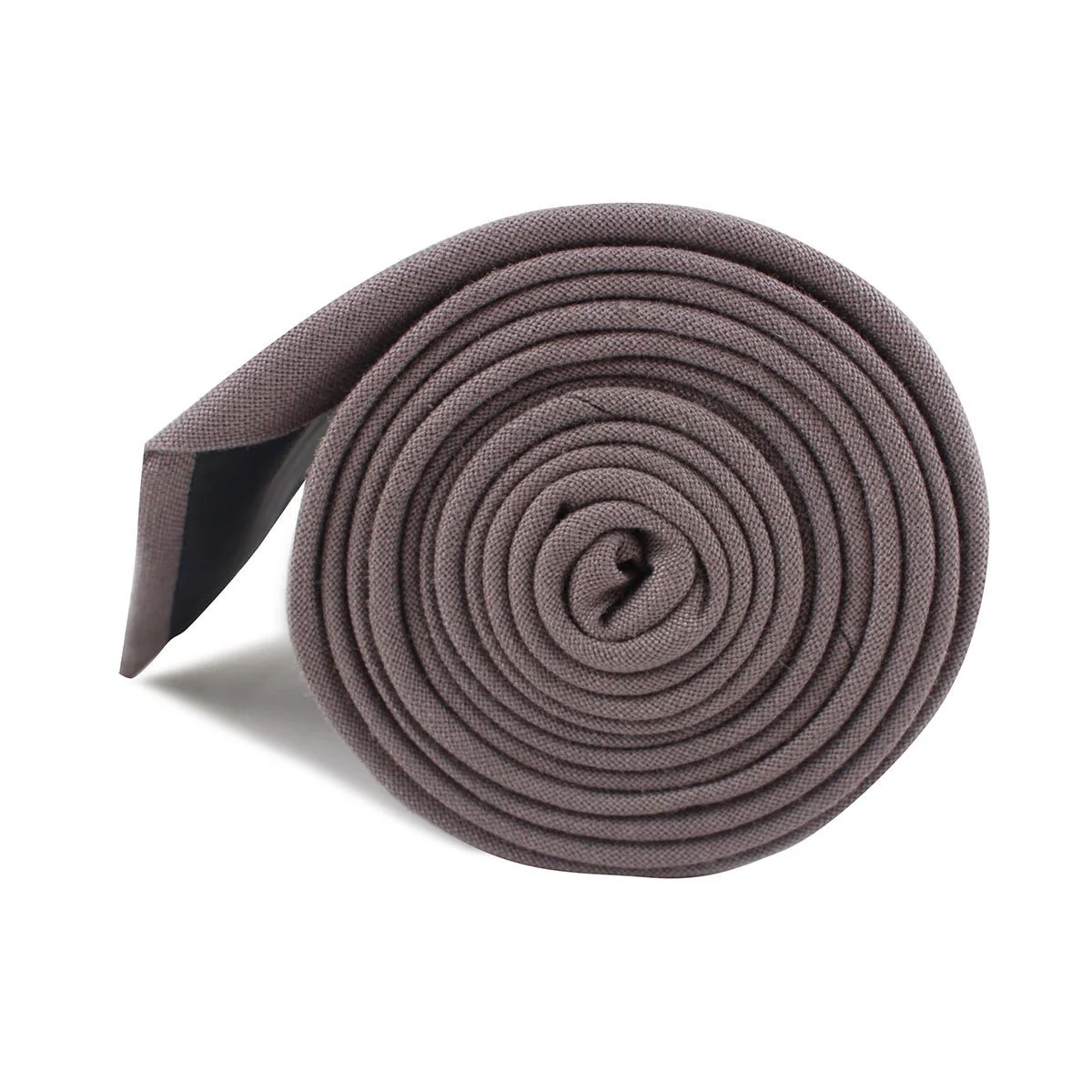 Grey Slub Linen Necktie - Image 4
