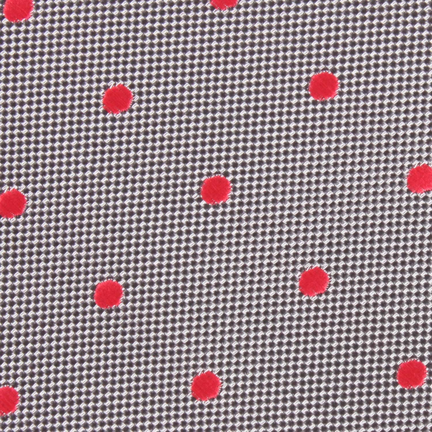 Grey with Hot Pink Polka Dots Necktie - Image 3