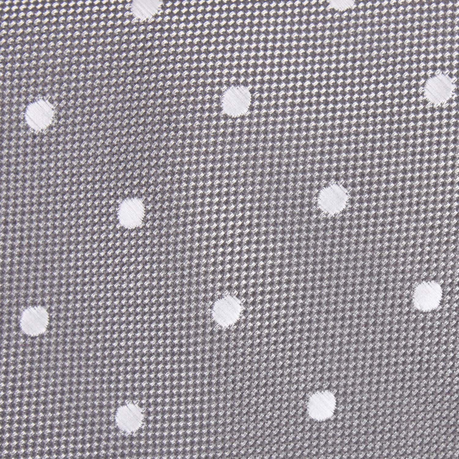 Grey with Milky White Polka Dots Bow Tie - Image 2