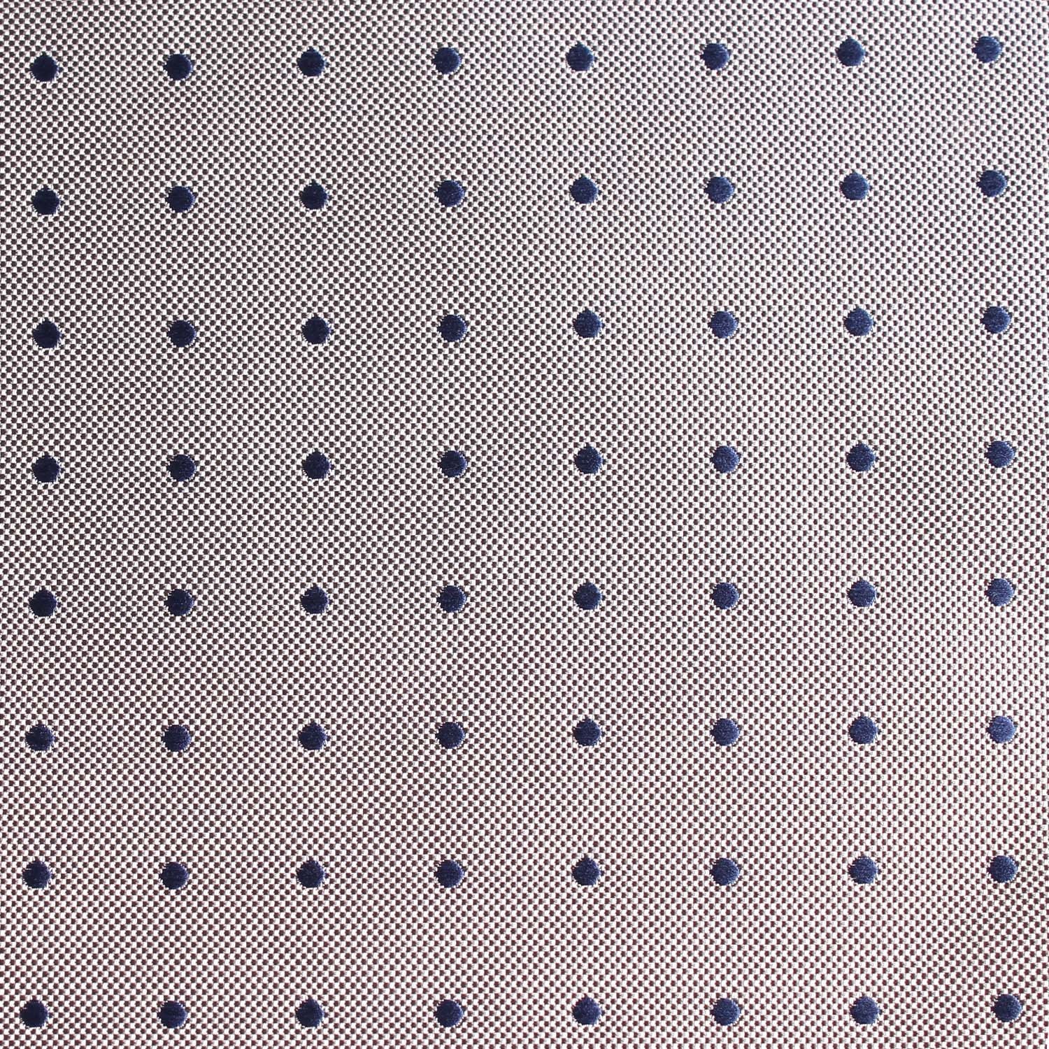 Grey with Oxford Navy Blue Polka Dots Skinny Tie - Image 2