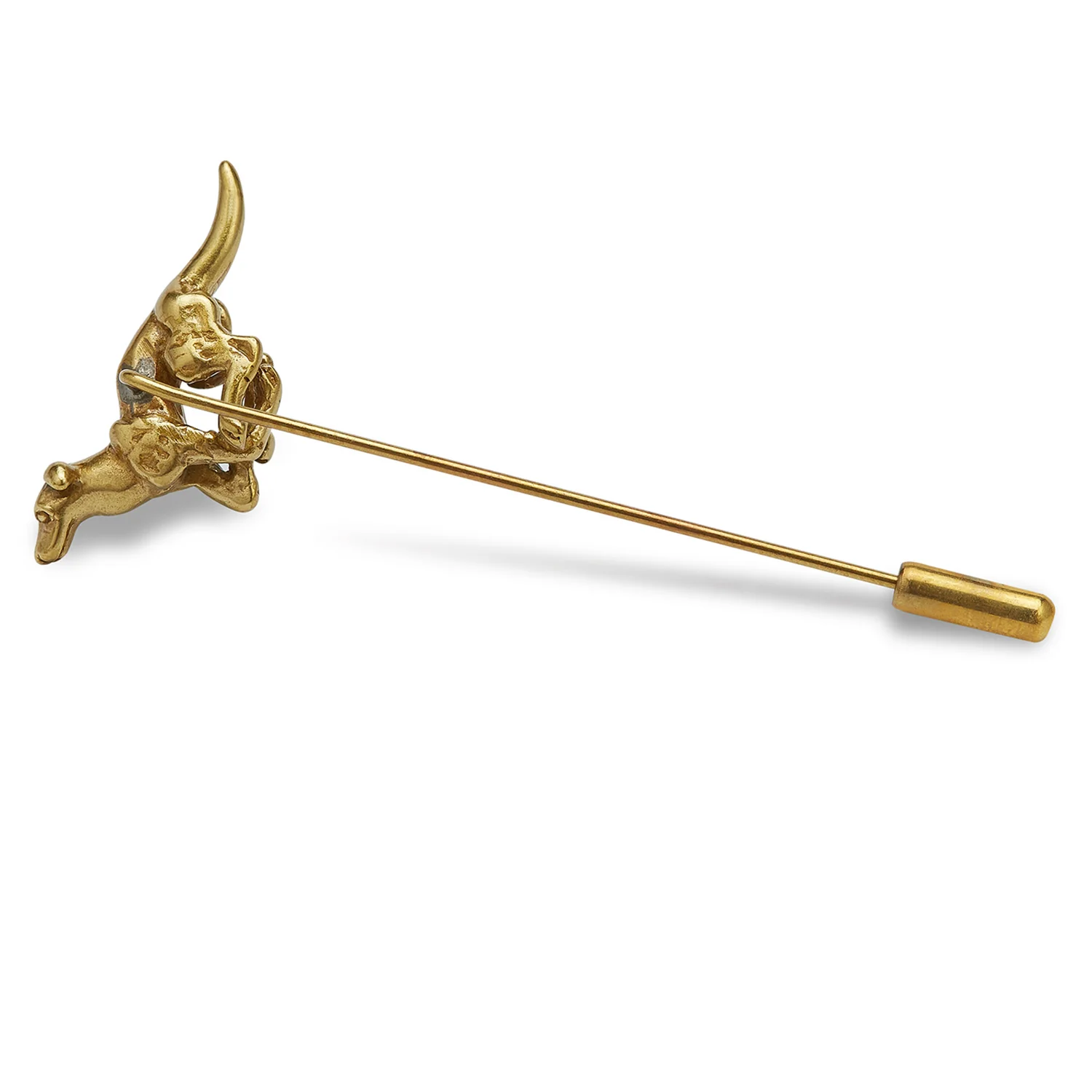 Greyhound Racing Antique Gold Lapel Pin - Image 2