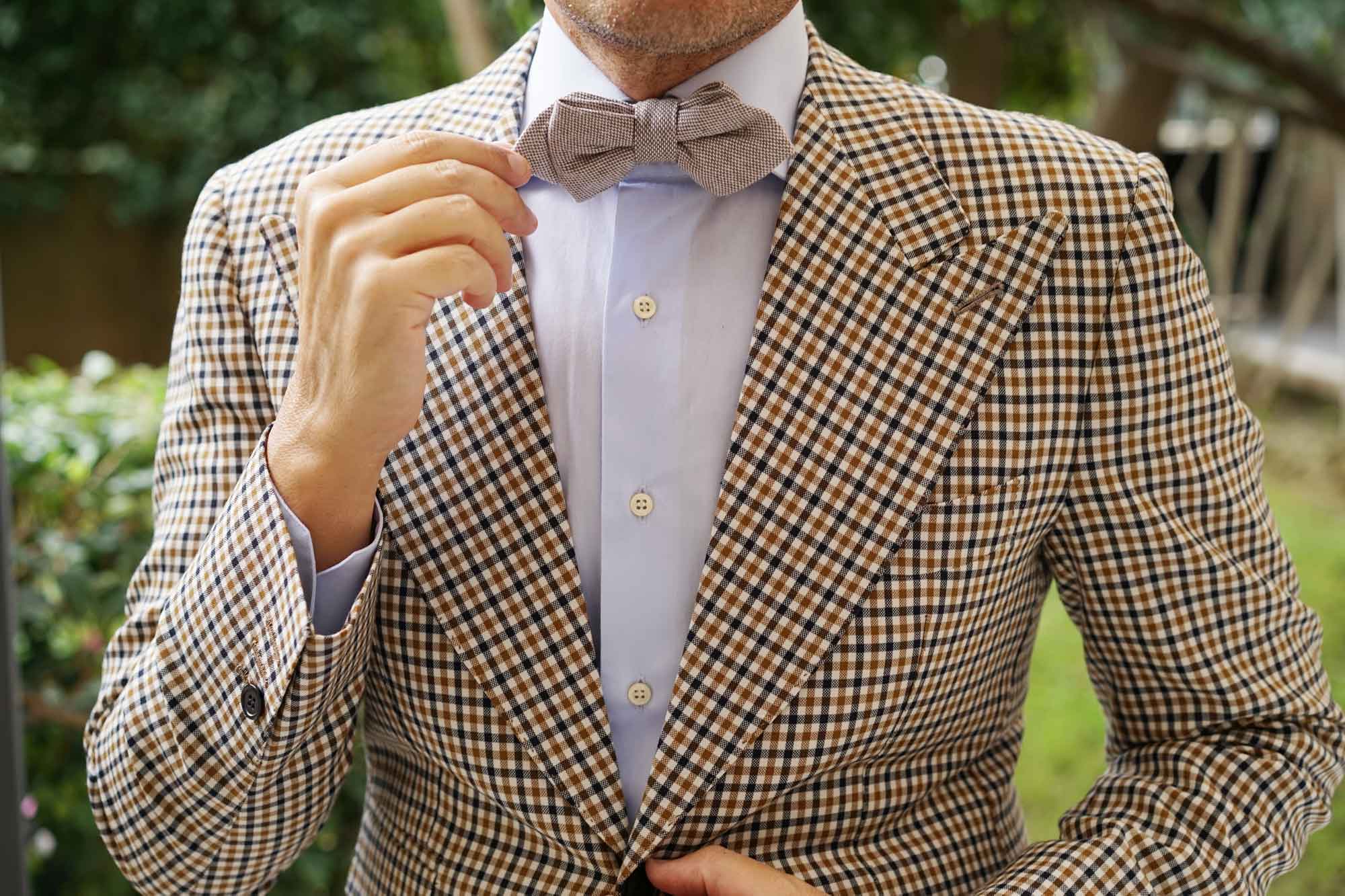 Greyjoy Sharkin Linen Diamond Bow Tie - Image 6