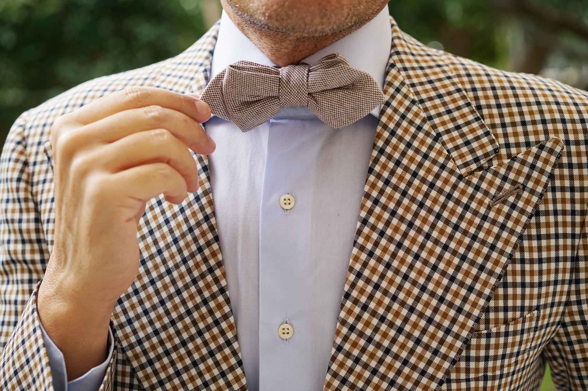 Greyjoy Sharkin Linen Diamond Bow Tie - Image 7