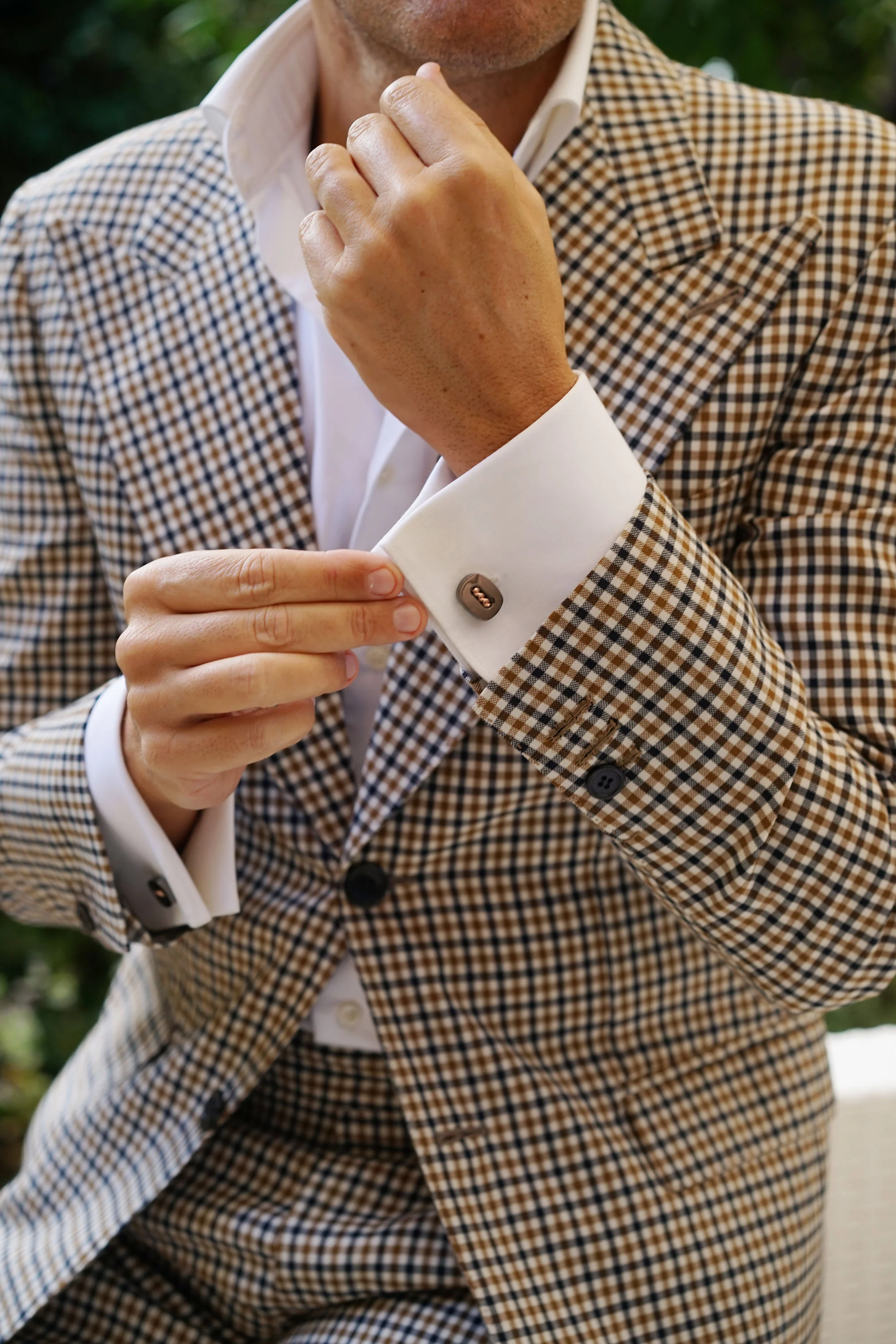 Gunmetal Drillbit Cufflinks - Image 8