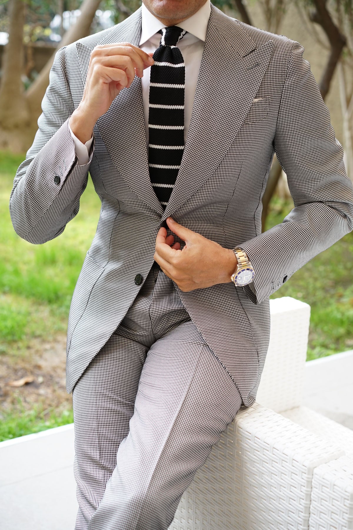 Harlequin Knitted Tie - Image 4
