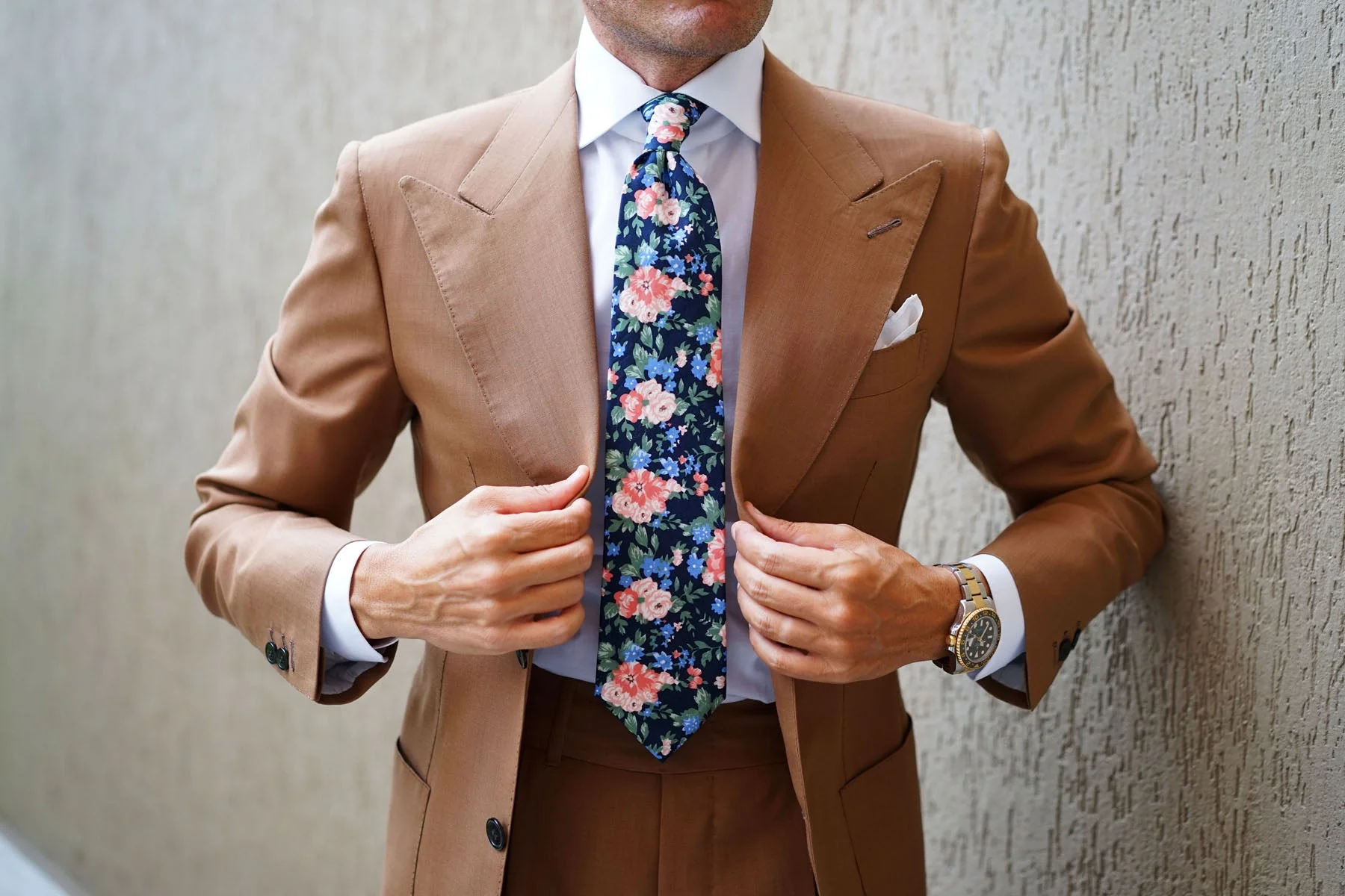 Havana Pink Floral Necktie - Image 13
