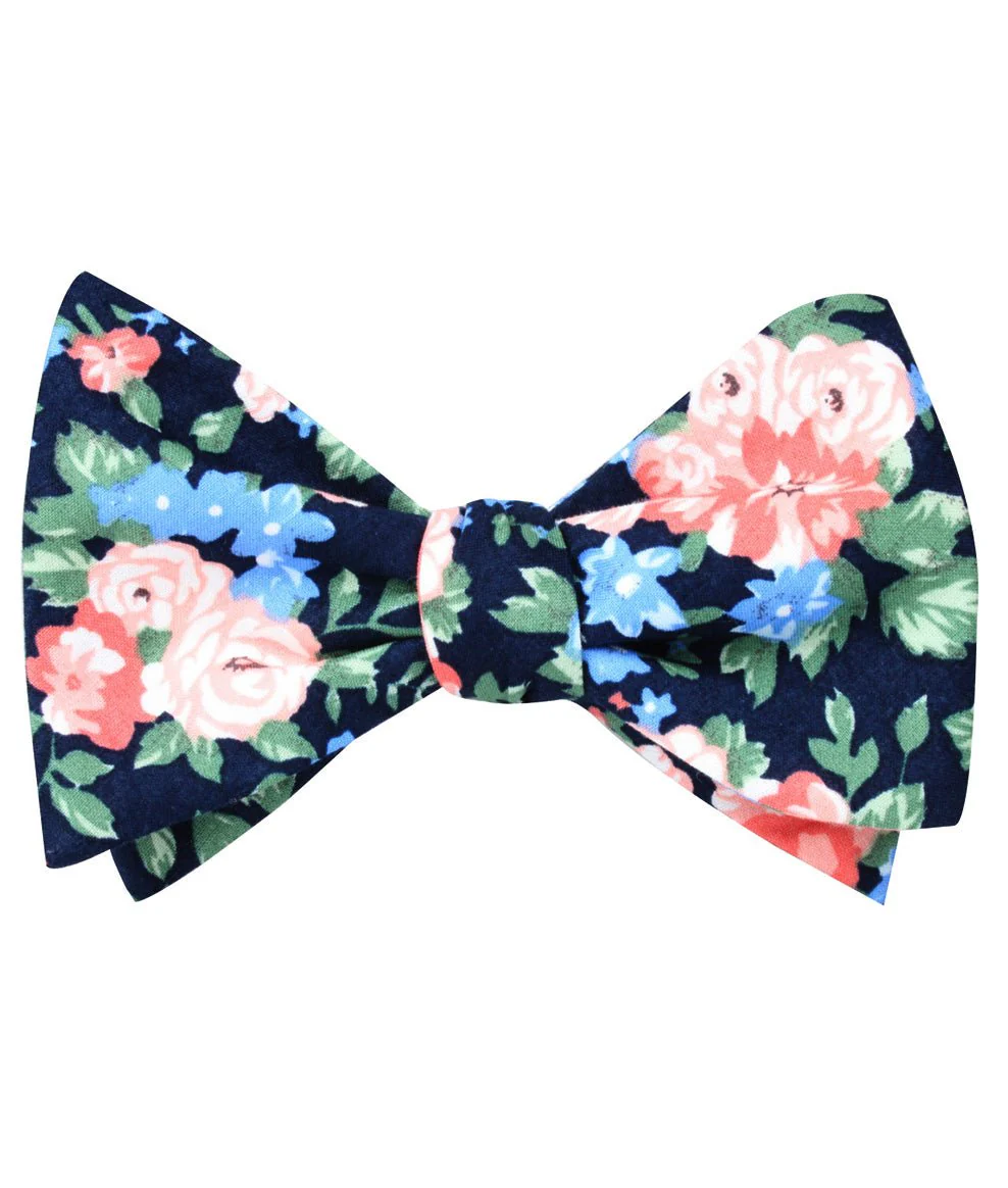 Havana Pink Floral Self Bow Tie - Image 2
