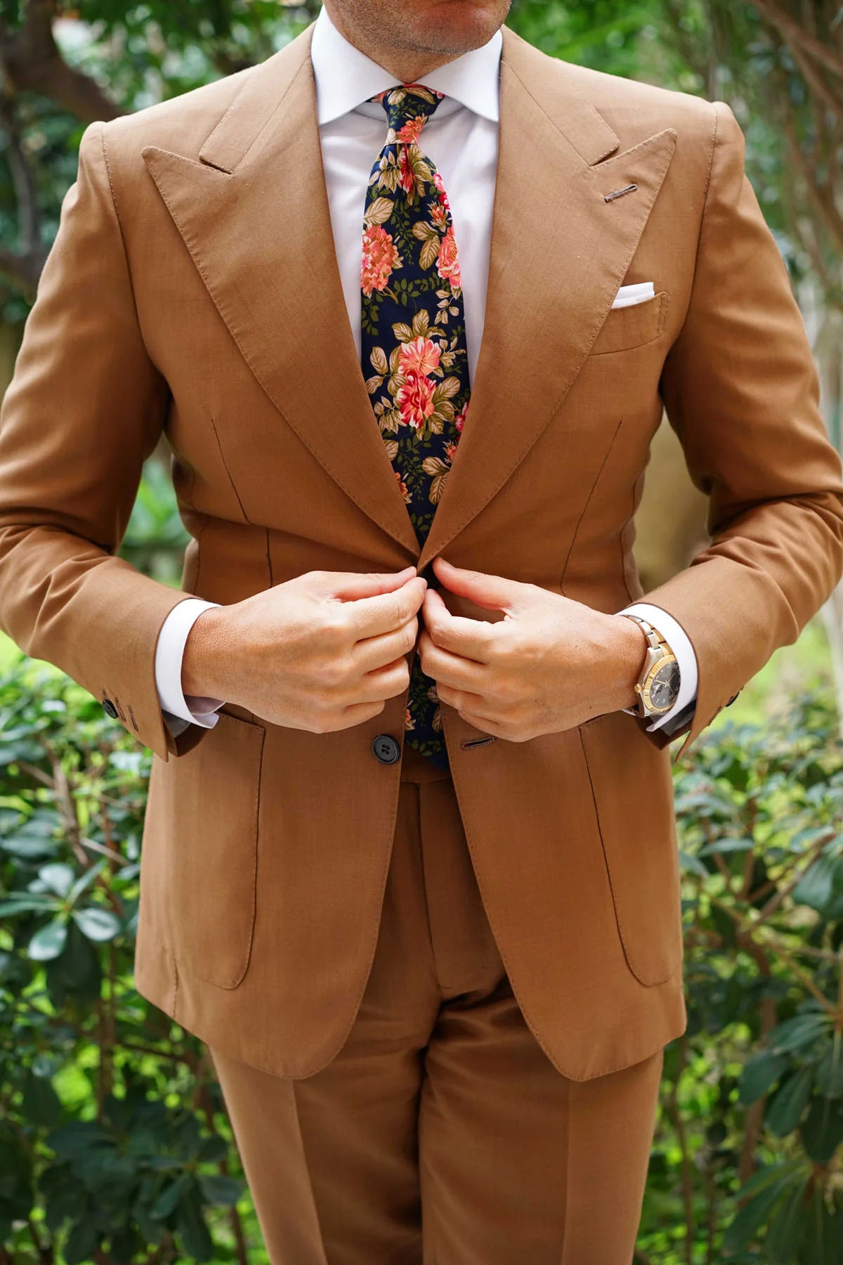 Hawaiian Pink Floral Necktie - Image 7