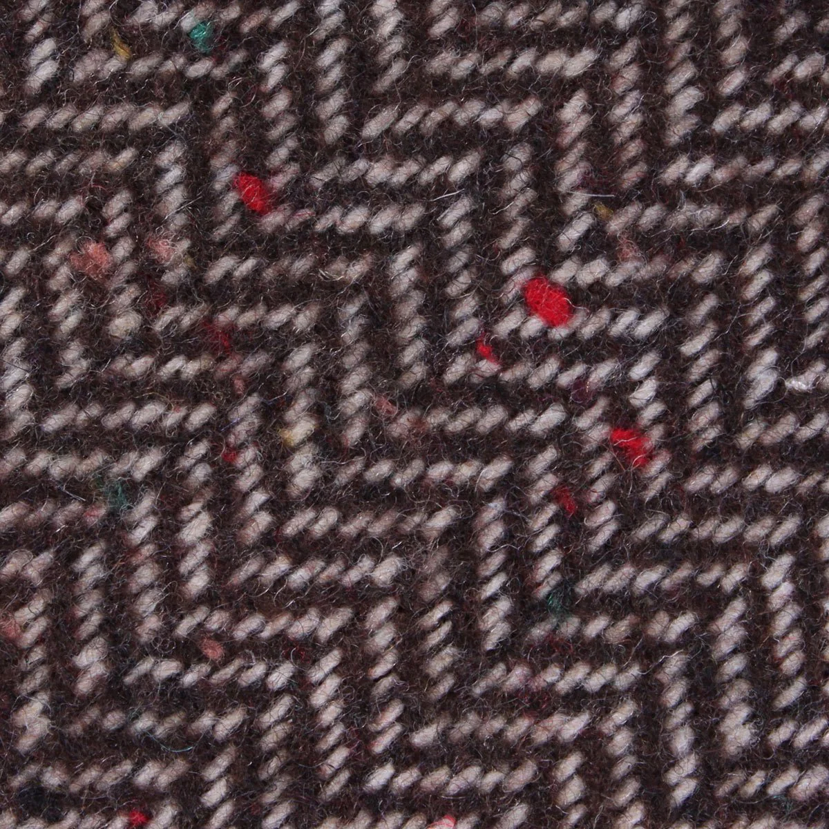 Herringbone Chestnut Wool Kids Diamond Bow Tie - Image 2