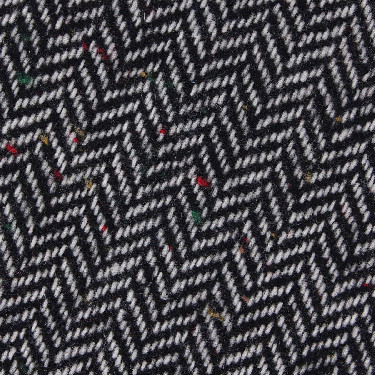 Herringbone Raven Black Wool Diamond Self Bow Tie - Image 3