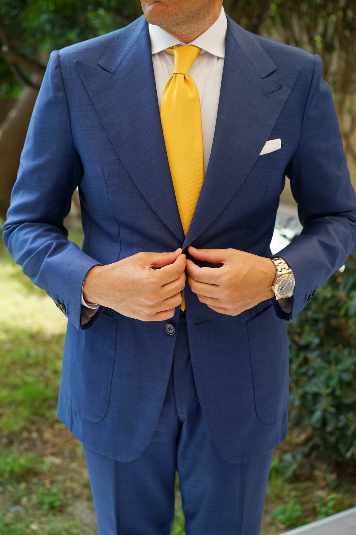 Honey Gold Yellow Twill Necktie - Image 5