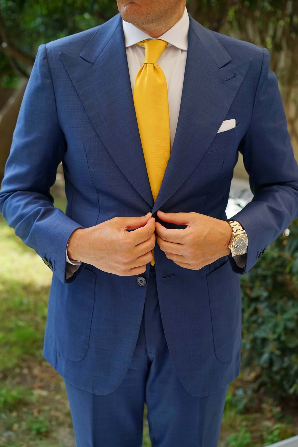 Honey Gold Yellow Twill Necktie - Image 8