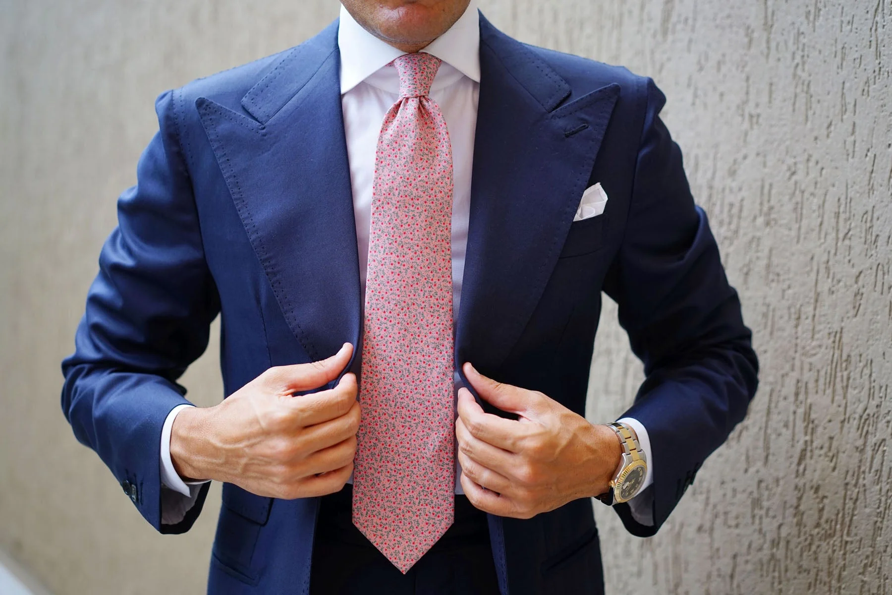 Houston Pink Floral Necktie - Image 9