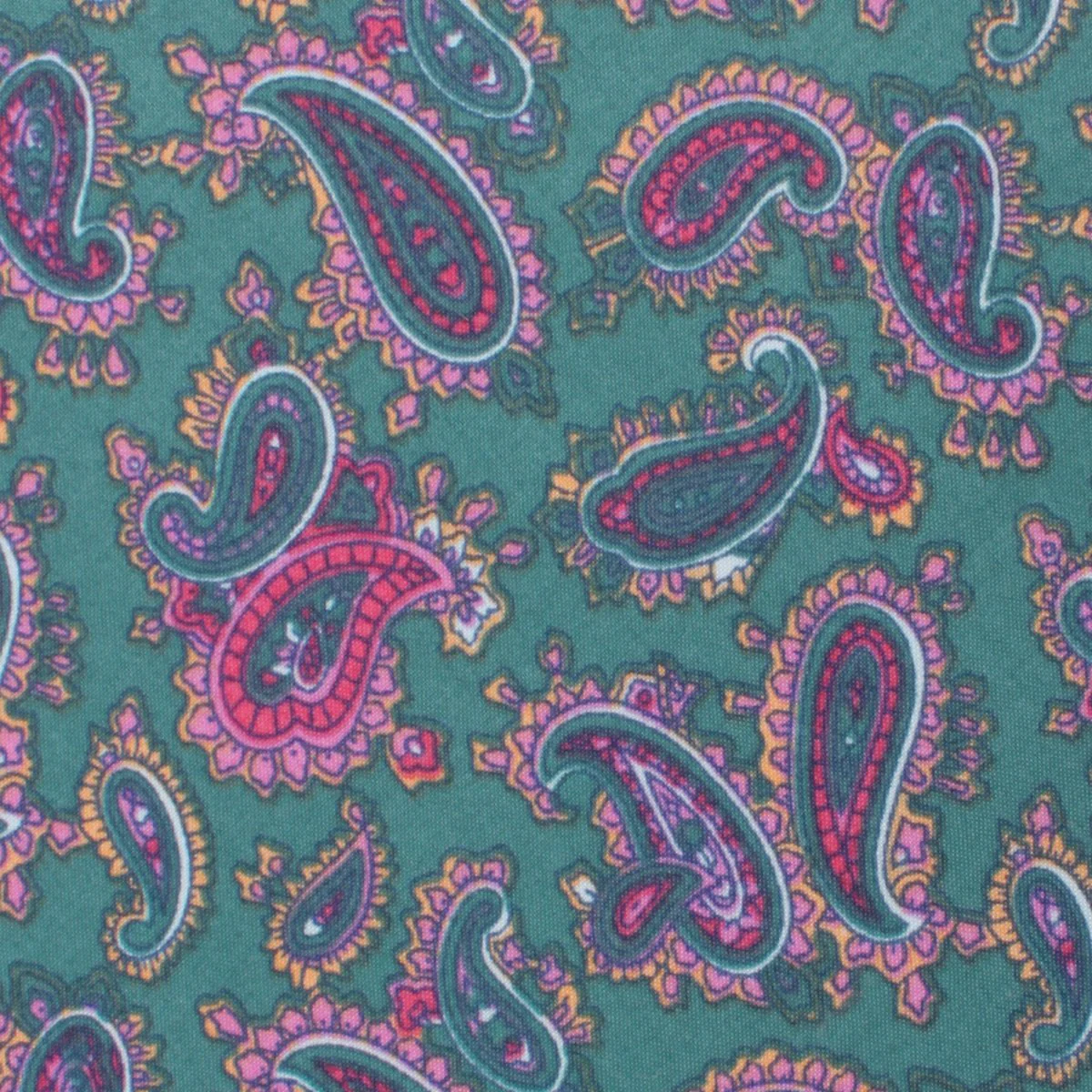 Hunter Green Isfahan Paisley Skinny Tie - Image 3