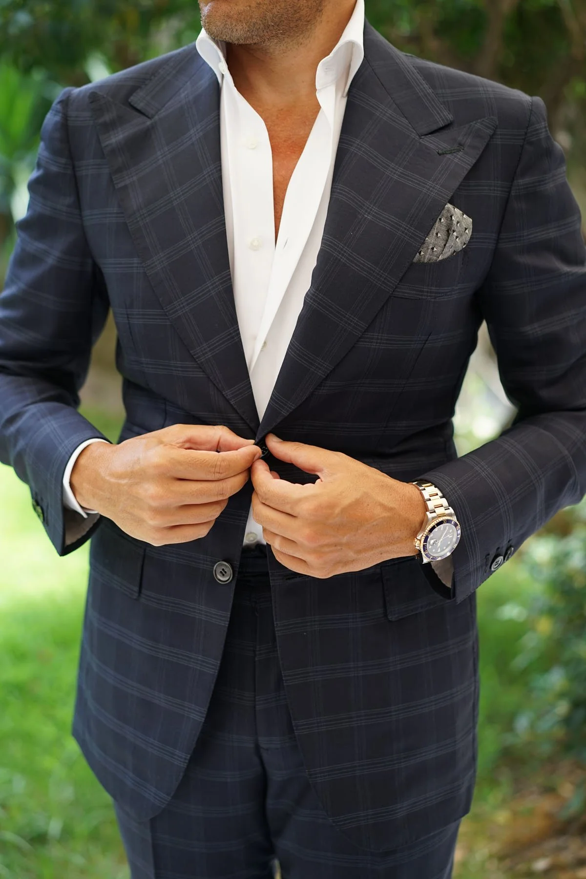 Inception Black Linen Pocket Square - Image 7