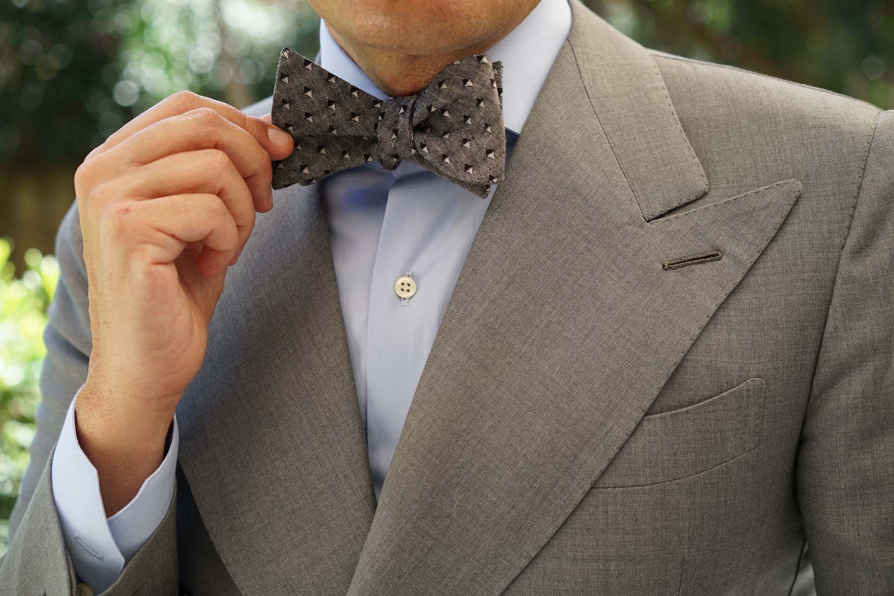 Inception Black Linen Self Bow Tie - Image 7
