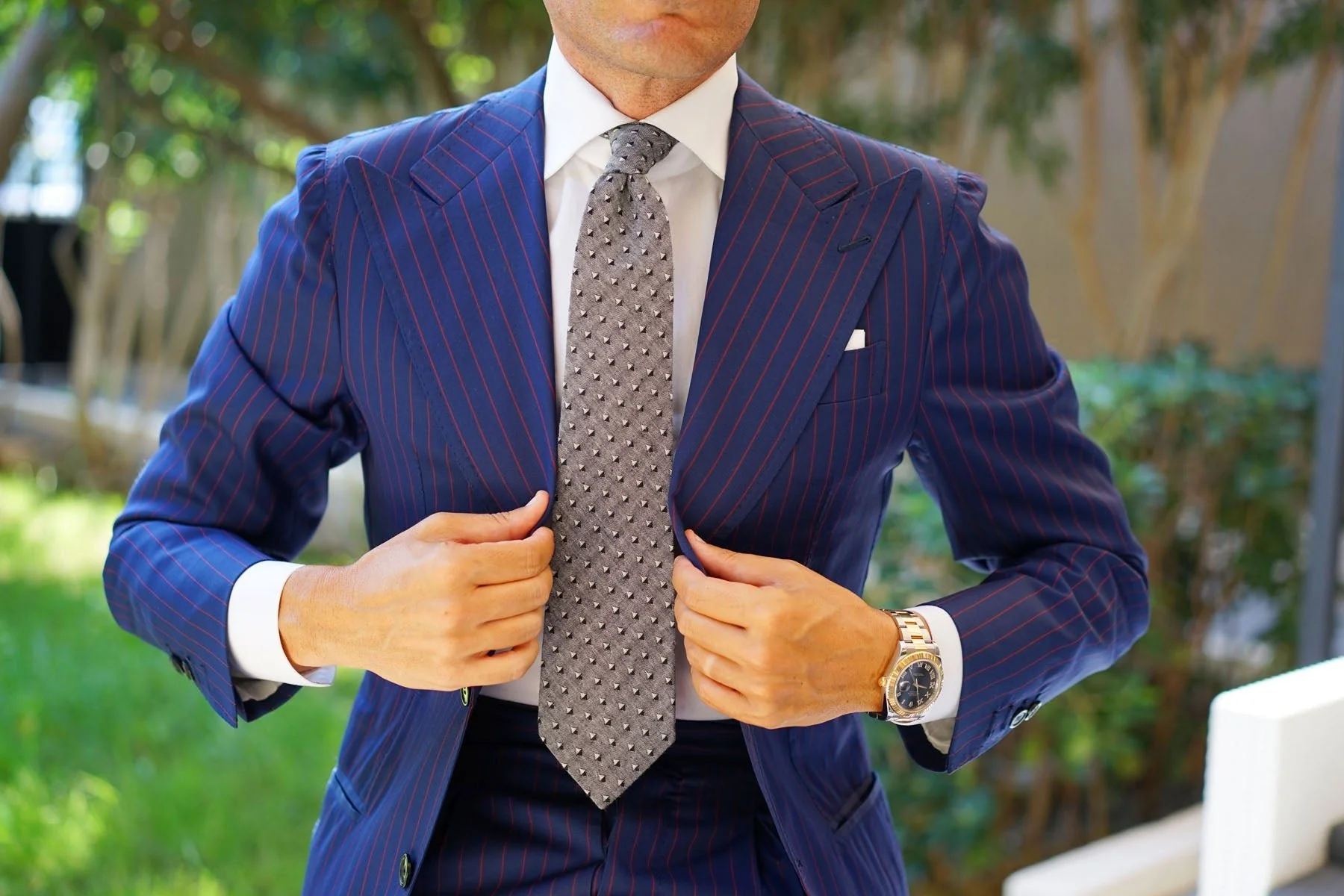 Inception Black Linen Tie - Image 4