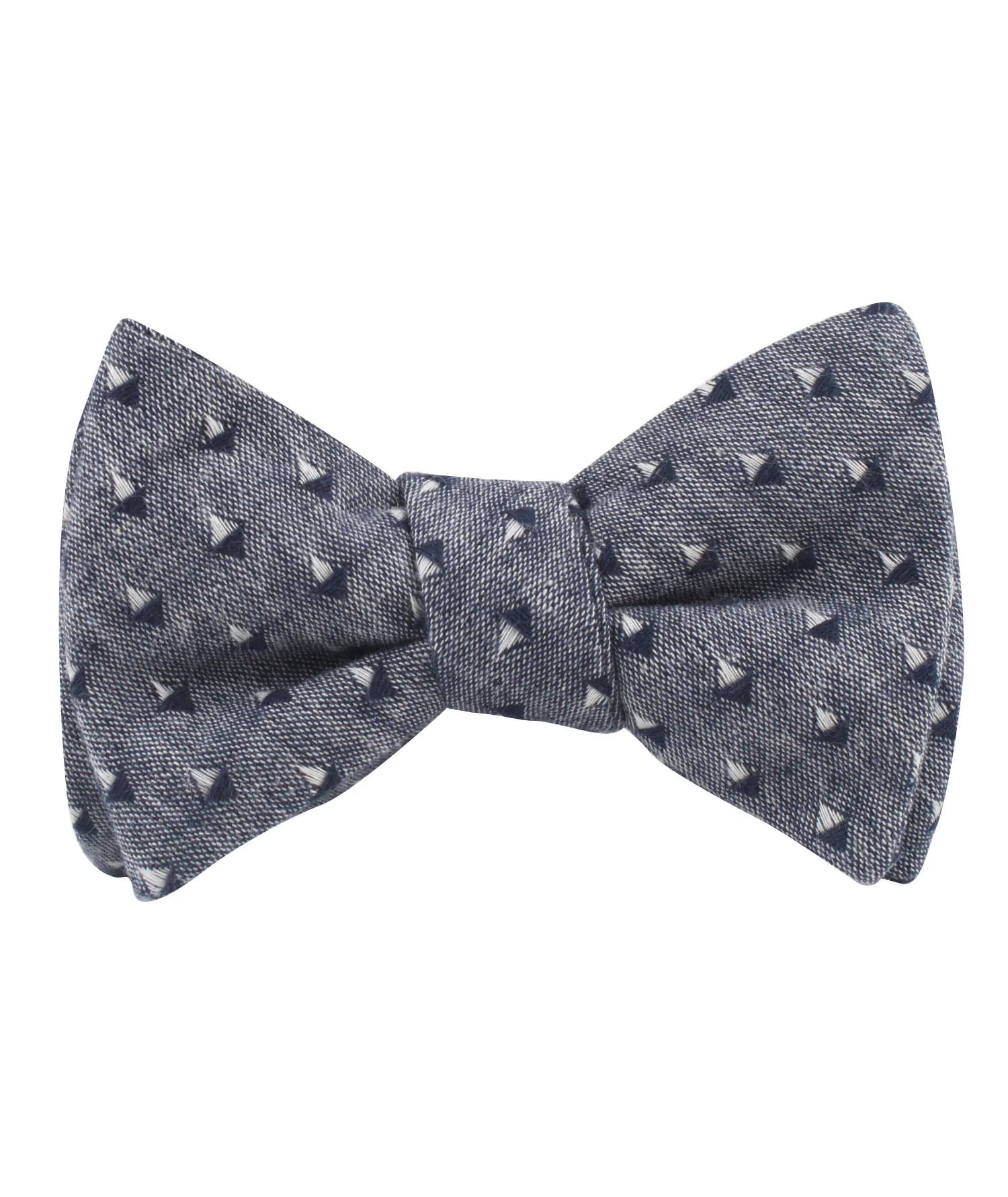 Inception Navy Linen Self Bow Tie - Image 2