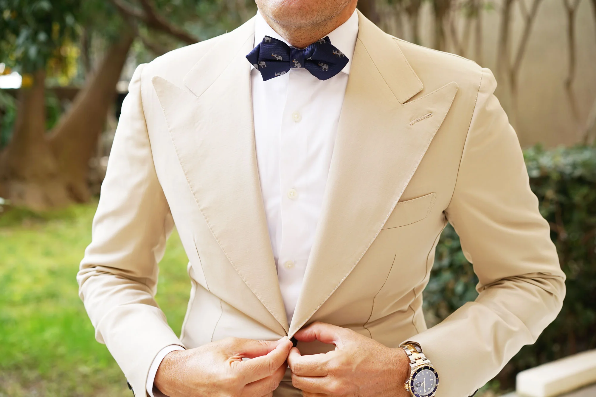 Indian Elephant Diamond Bow Tie - Image 3